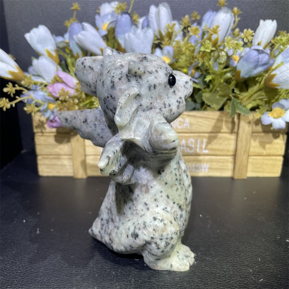 2.4LB 6.6″ Natural Creek Jasper Baby Dragon Decor Mineral Crystal Heal Gift