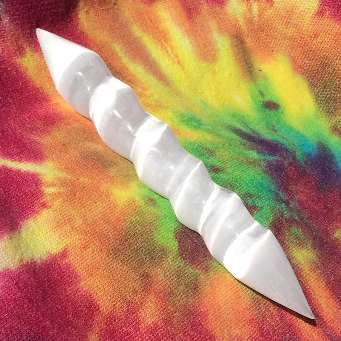 Selenite Crystal Massage Wand ” Polished Spiral Tip Lot 5 BULK Wholesale Healing