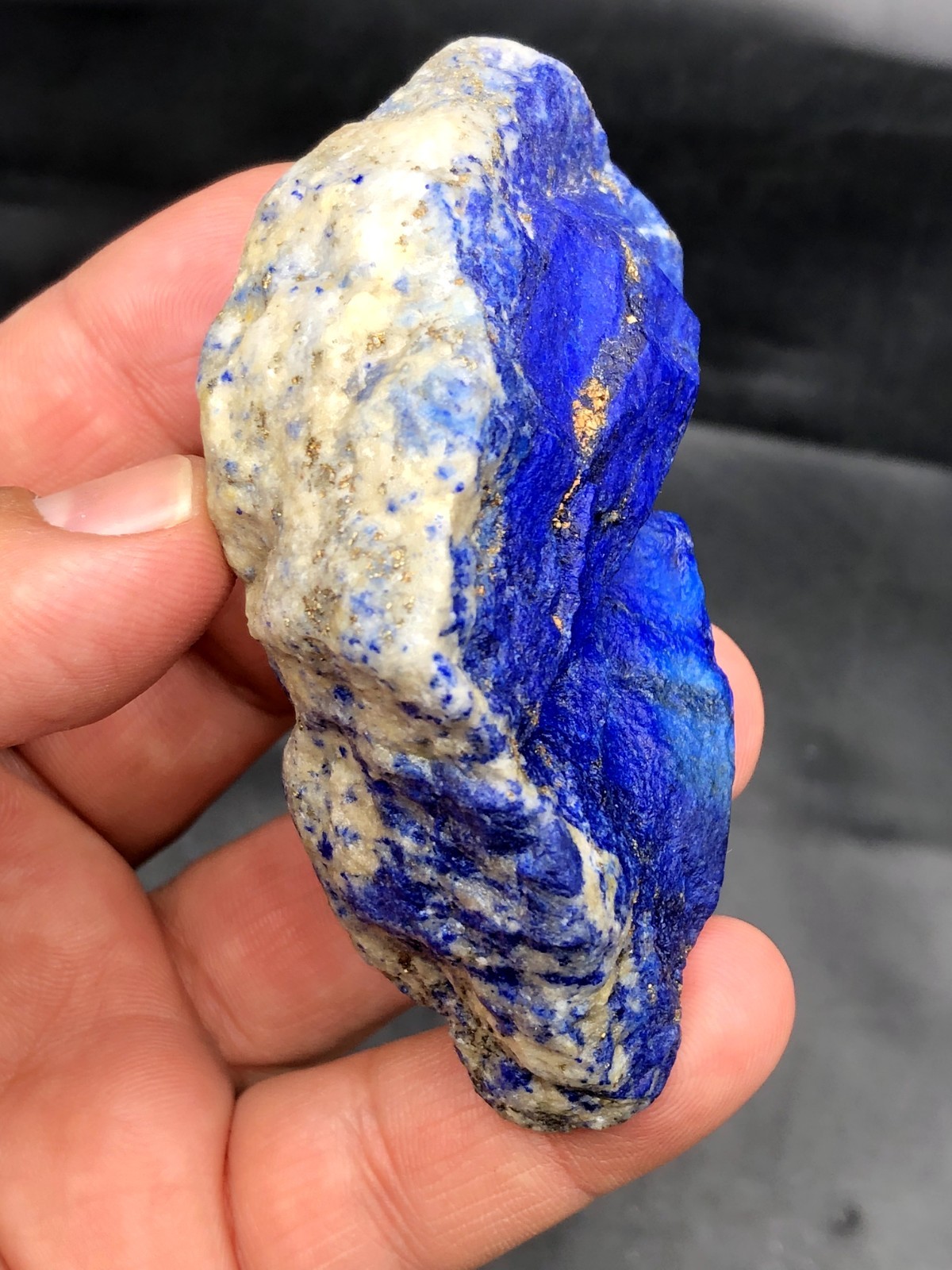 Premium Lapis Lazuli Rough Bulk Stone – Large Blue Calcite & Pyrite J43..3