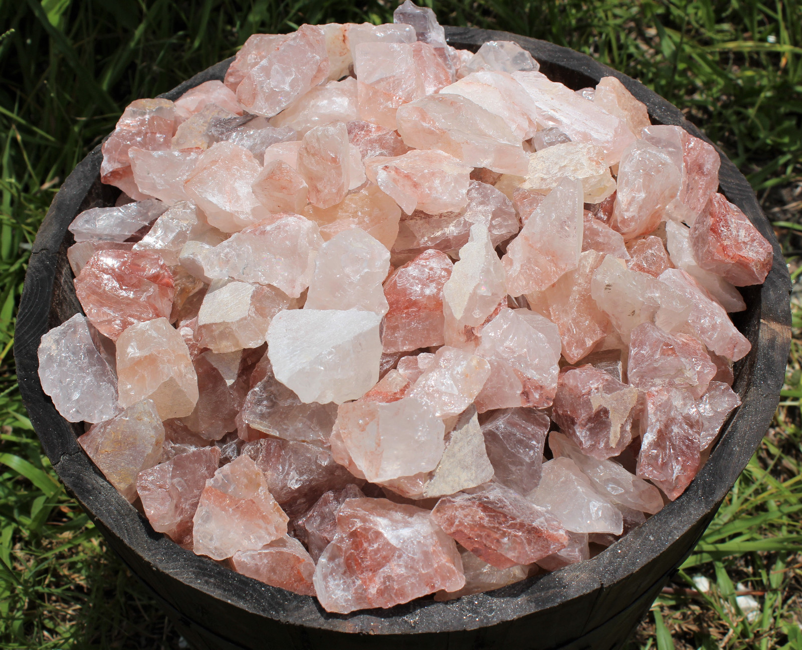 Rough Fire Quartz Crystal: 5 lb Bulk Lot Natural Raw Hematoid Mineral