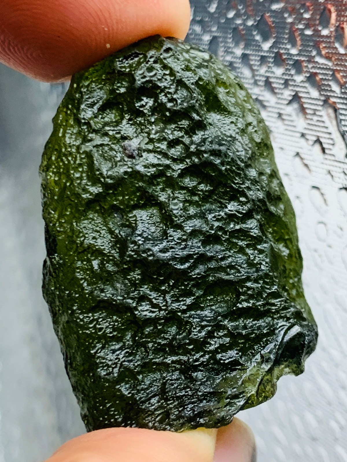 TOP Moldavite Raw Moldavite Crystal from Czech Republic PICcertificate 68CT
