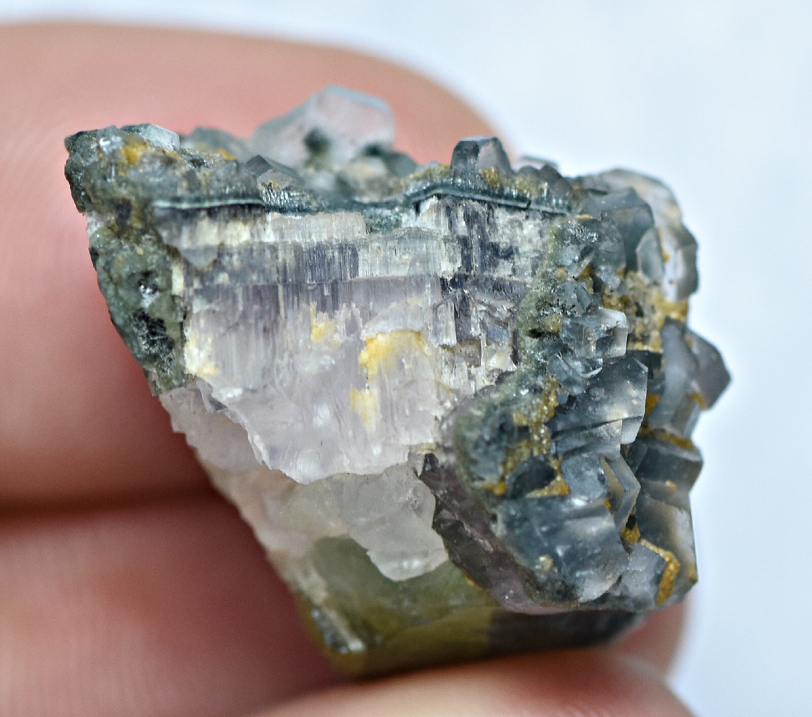 43 CT Rare Vorobyevite Beryle Crystals W/ Pink Kunzite and Tourmaline On Matrix