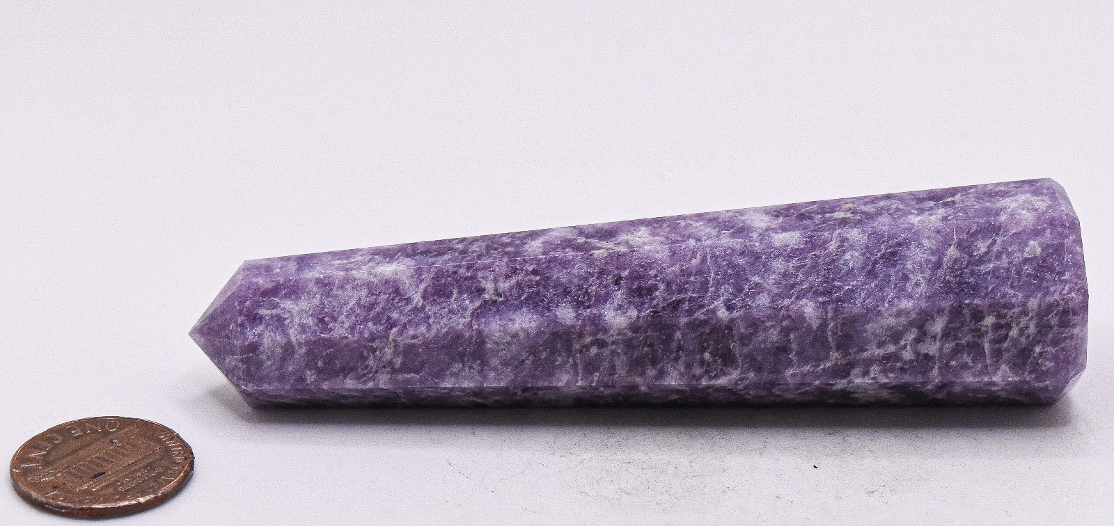 4.5″ Purple Lilac Lepidolite Obelisk Polished Natural Gemstone Mineral – Brazil