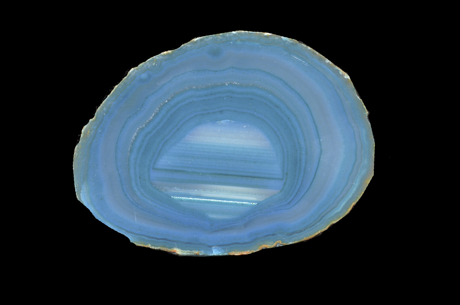 Agate Geode Teal Slab 2 1/2″ Polished Slice Metaphysical Chakra Healing