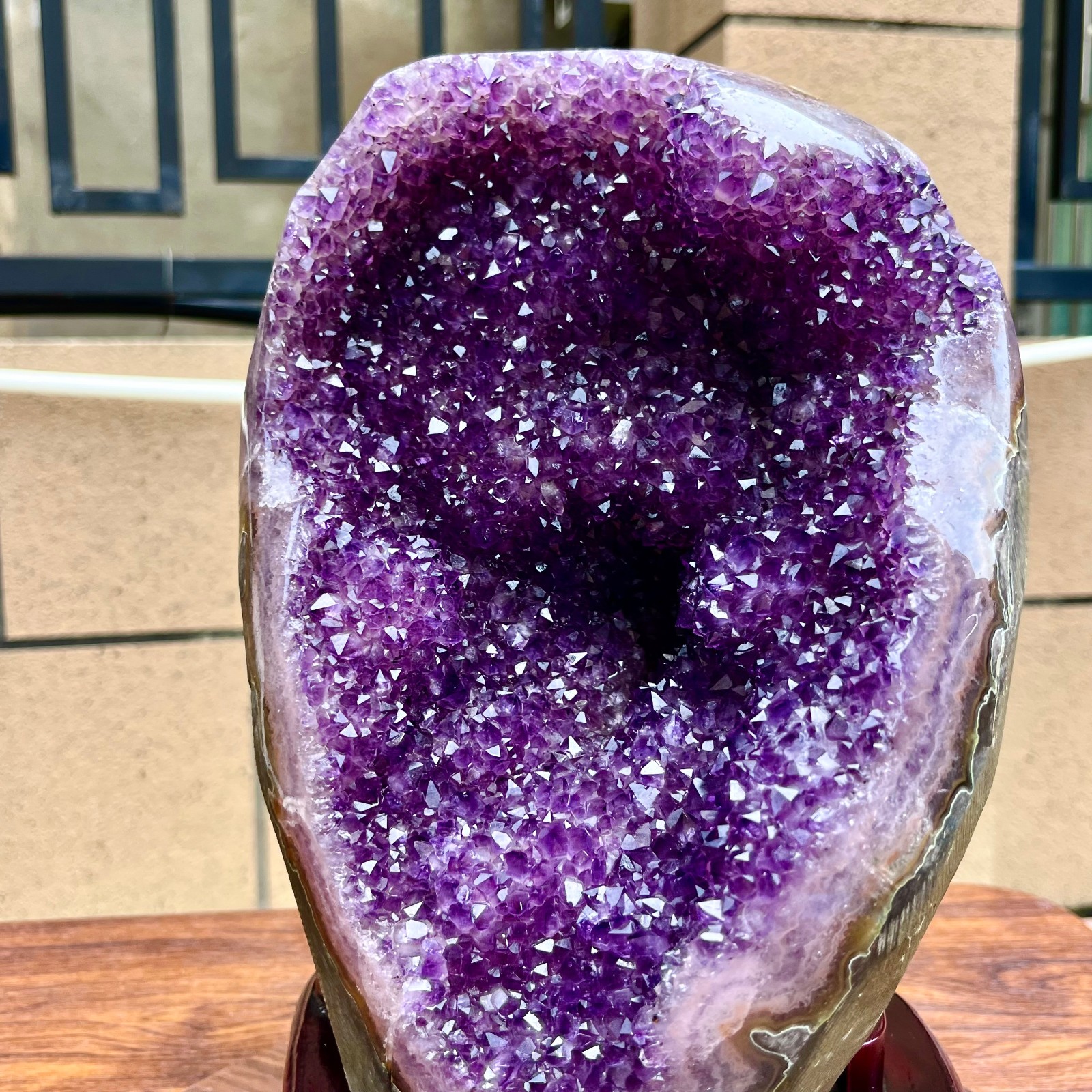 20.77LB Natural amethyst, quartz ore body Uruguayan amethyst crystal block