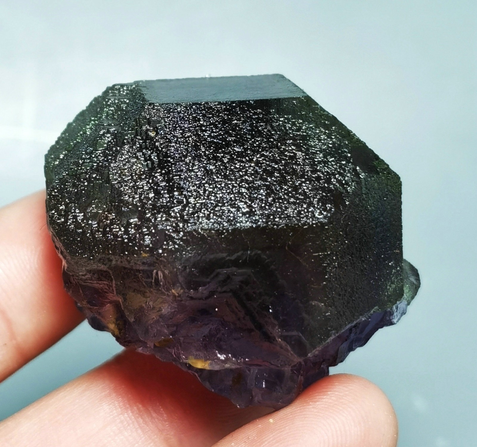 Natural Transparent Purple Window Fluorite Mineral Specimen China
