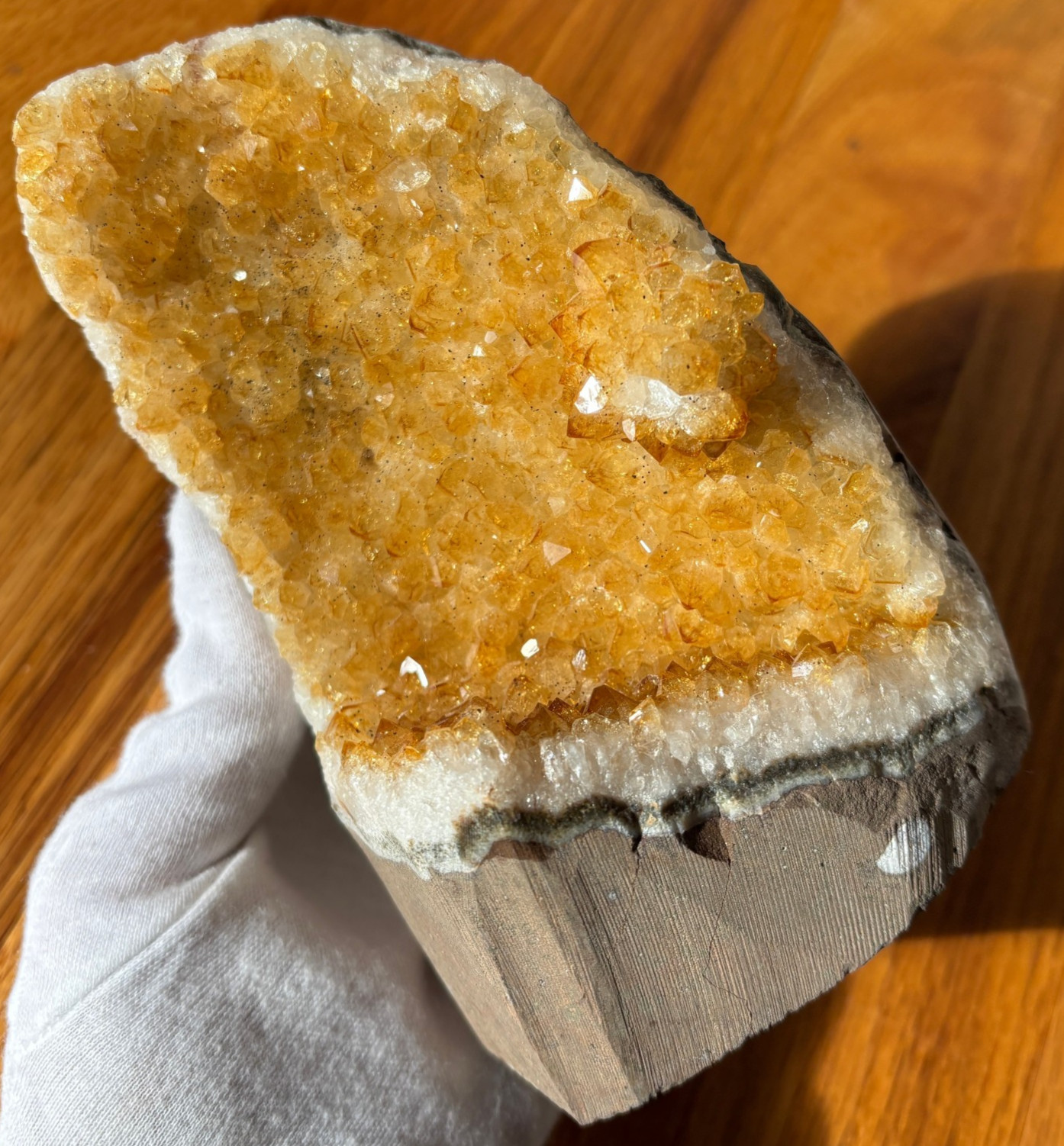 USA SALE 5.3LB LOT 3 CITRINE FREE STANDING SPECIMEN TREATED AMETHYST GOLD GOLDEN