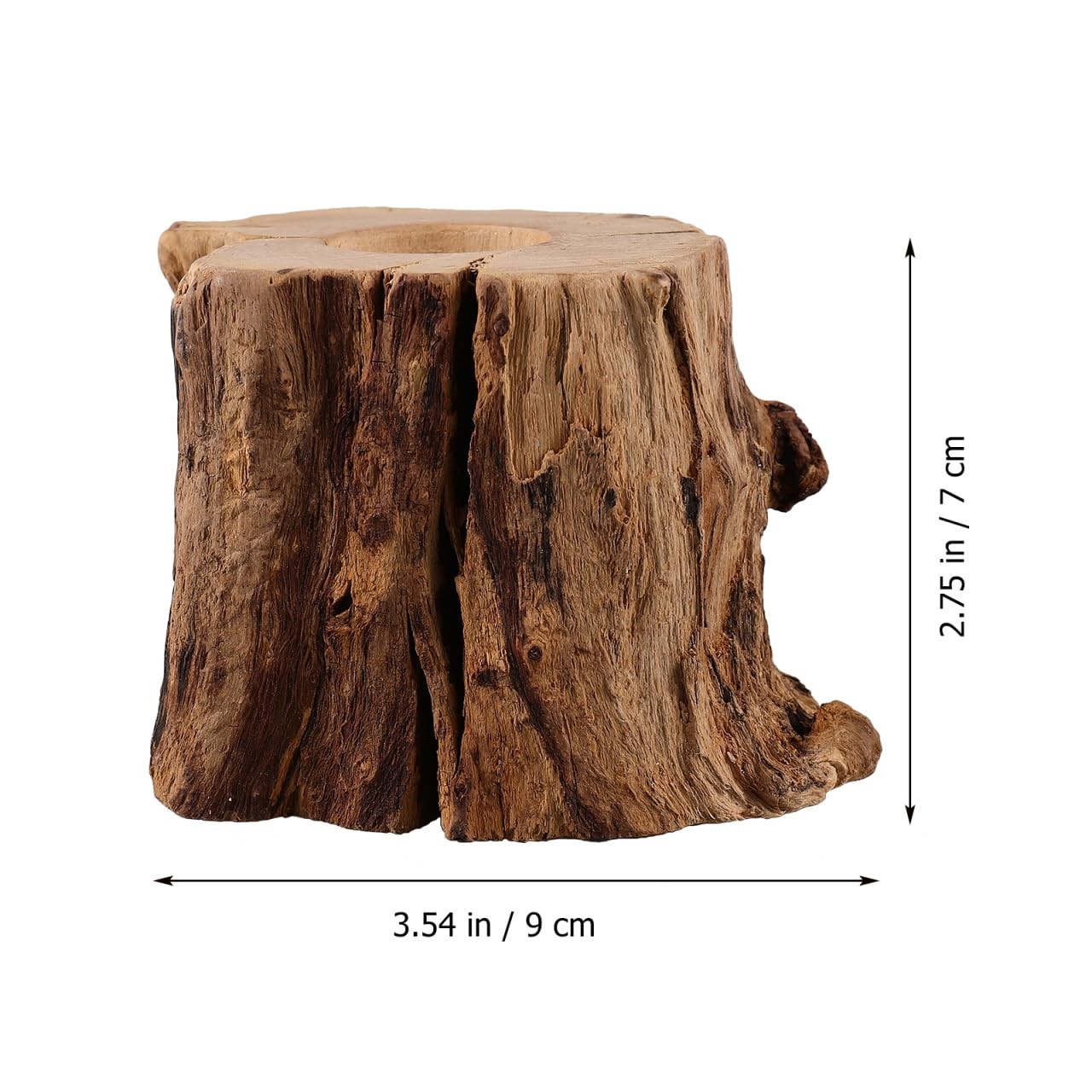 Tree Stump Led Light Base USB Charging Crystal Ball Display Stand for Home Of…