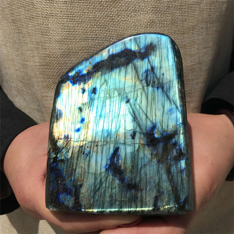 1.27kg Natural Labradorite Quartz Crystal Spectrolite Mineral Reiki healing