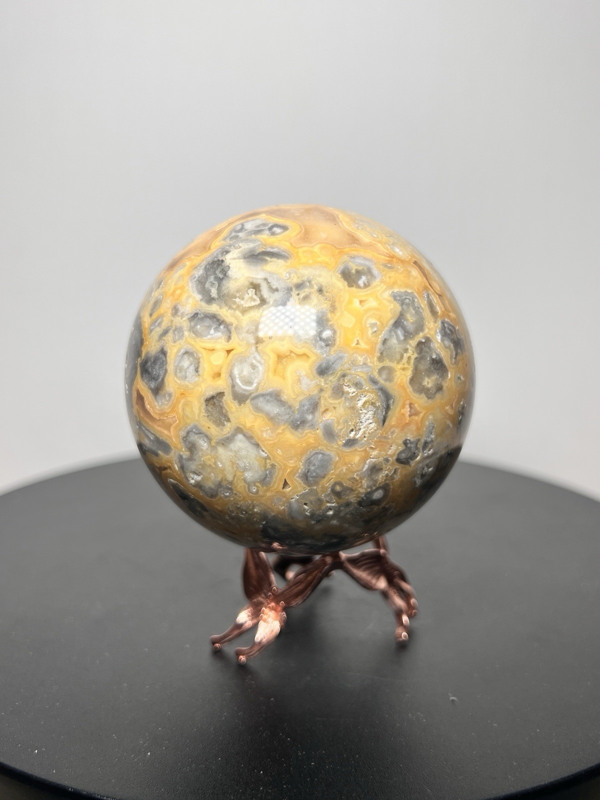 Crazy Lace Agate 2 Piece Set – Tower & Sphere w/holder 65mm
