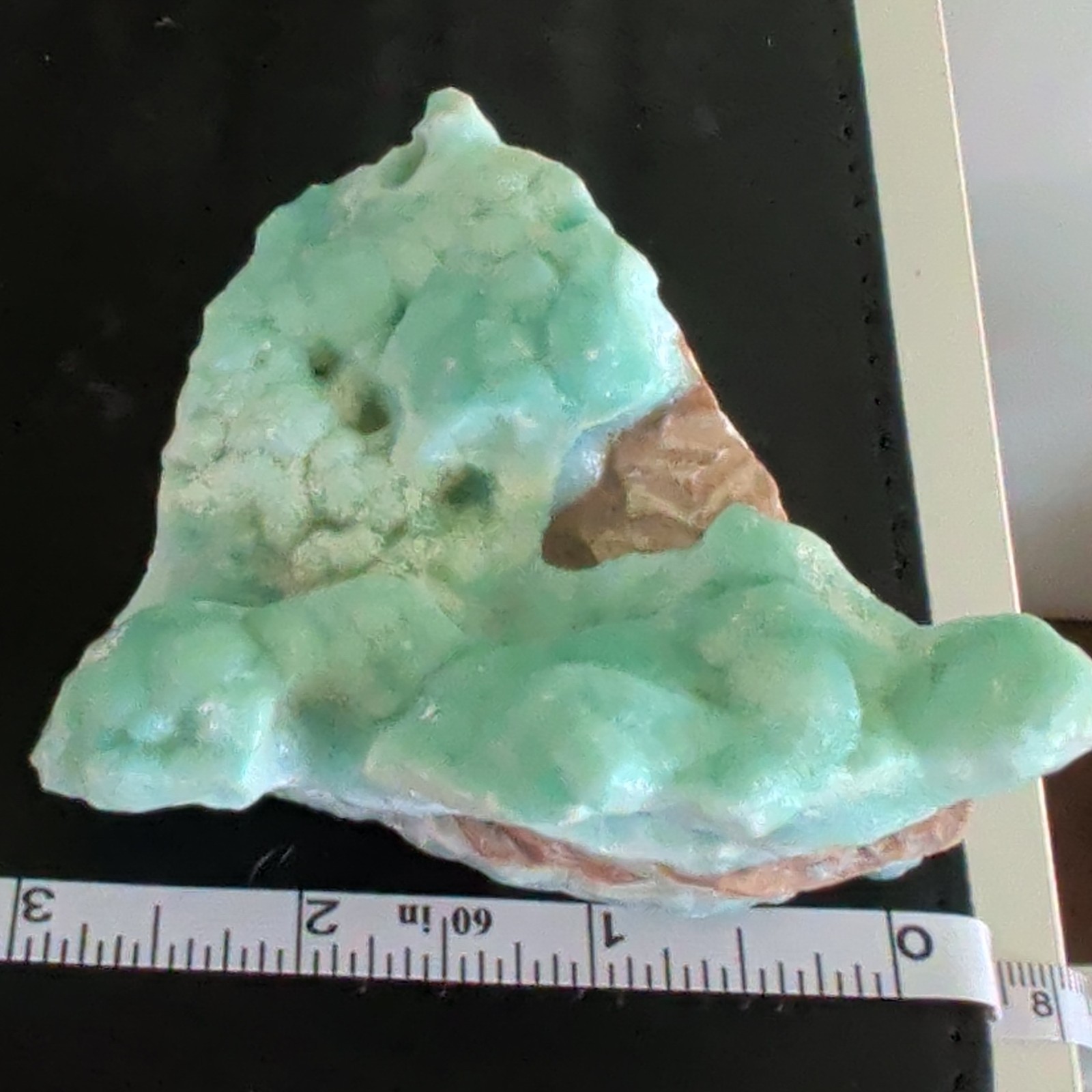 Blue/Green Smithsonite Mineral Crystal Specimen on Matrix Display Piece