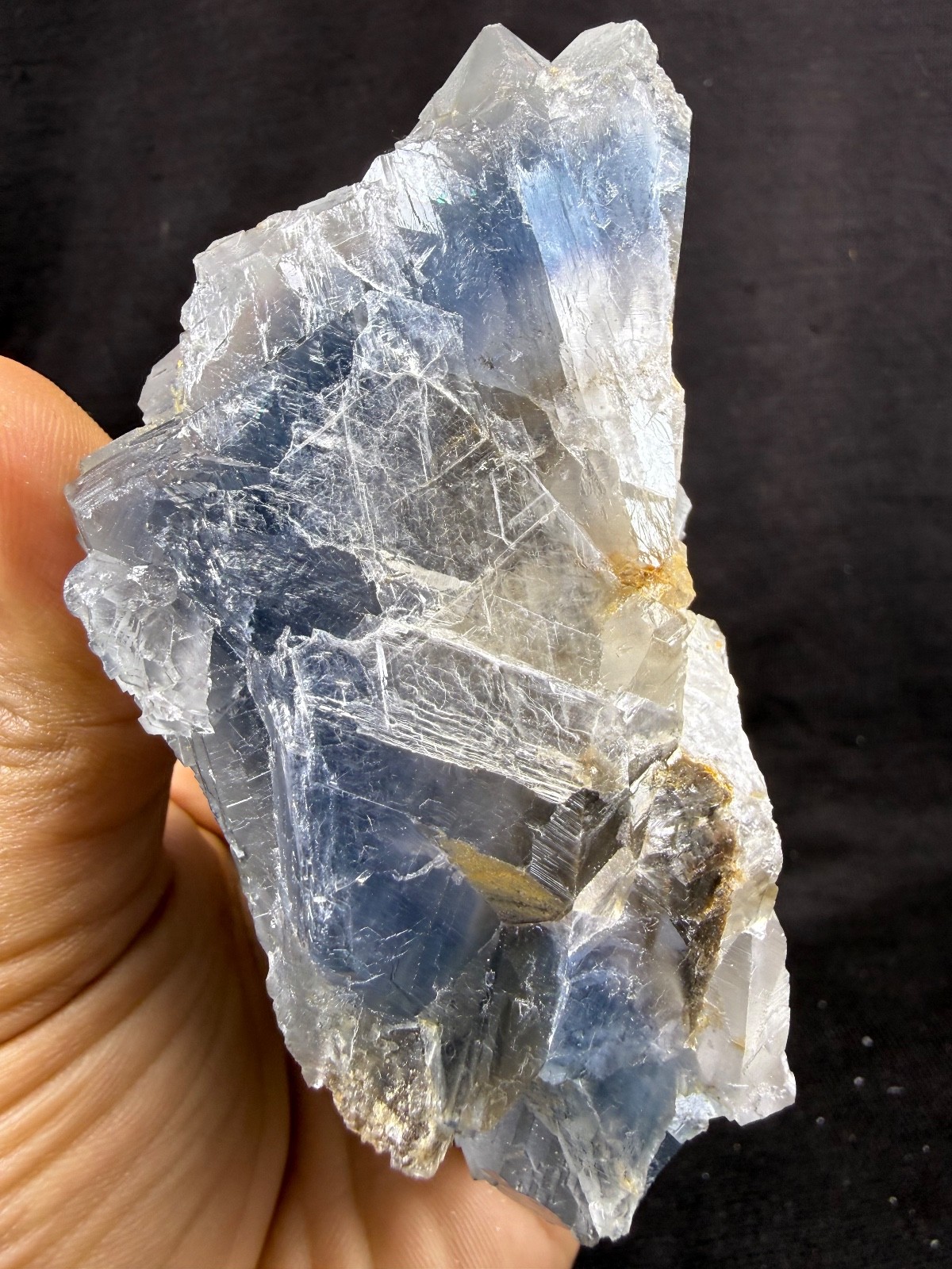 492g Natural Grey Cubic Fluorite Crystal Cluster – Pakistan Specimen