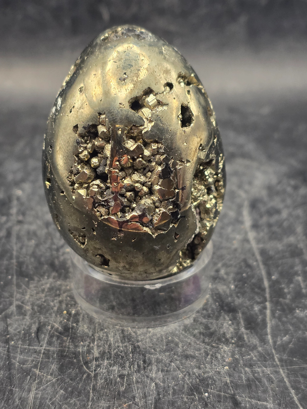 Pyrite egg! 6.5 ounces, 2.1 inches tall