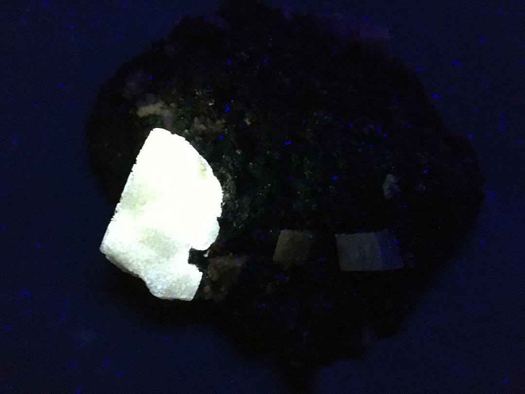 KB: SW FL BRIGHT WHITE & YELLOW/WHITE XL SCHEELITE FROM INNER MONGOLIA, CHINA