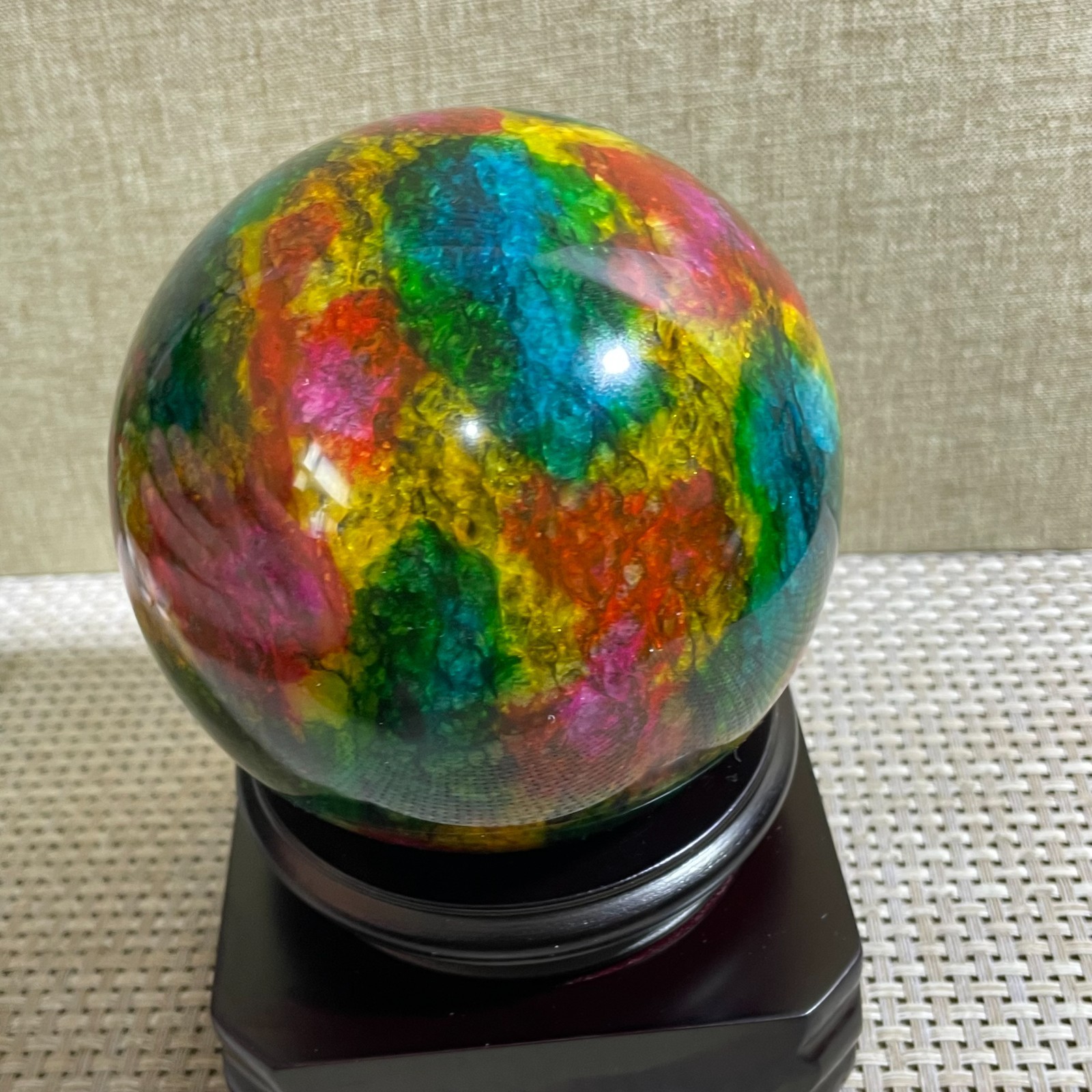 1456g Seven Colors Jade” sphere specimen -Taiwan China