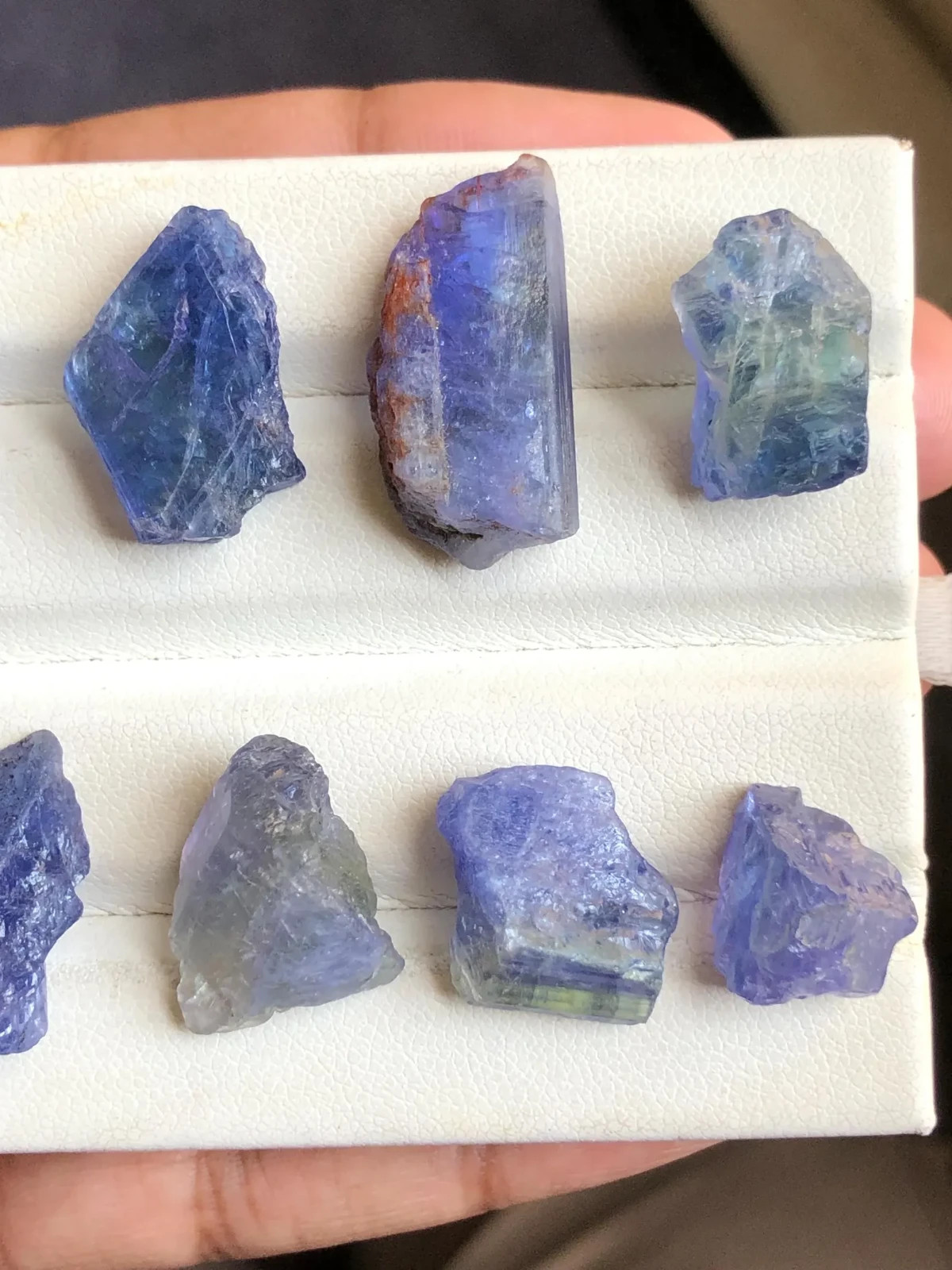 Natural Bi-Color Tanzanite Rough Specimen, AAA Unheated Healing Crystal. Tz#61