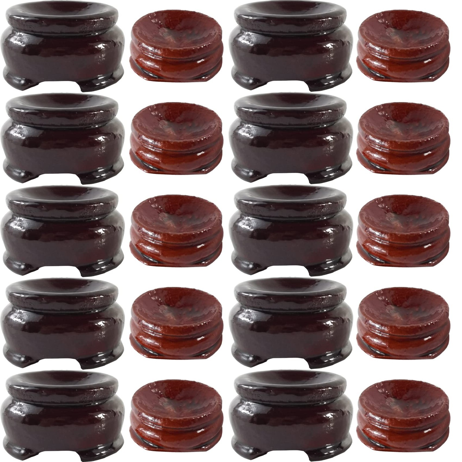 20PCS 2 Sizes Wooden Egg Stands Holders Displays Stand Ball Egg Base for Crys…