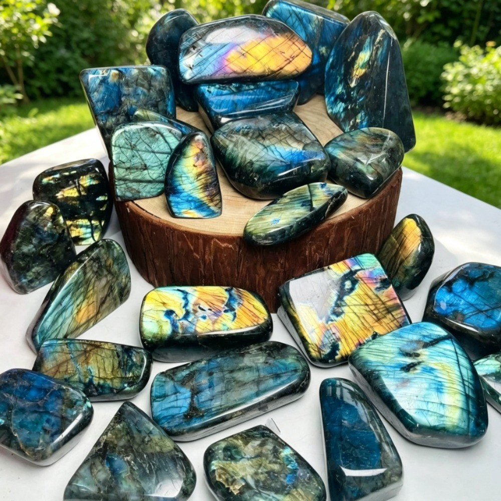 Natural Labradorite Free Form Standing HealingStone Crystal Reiki Desktop Decor