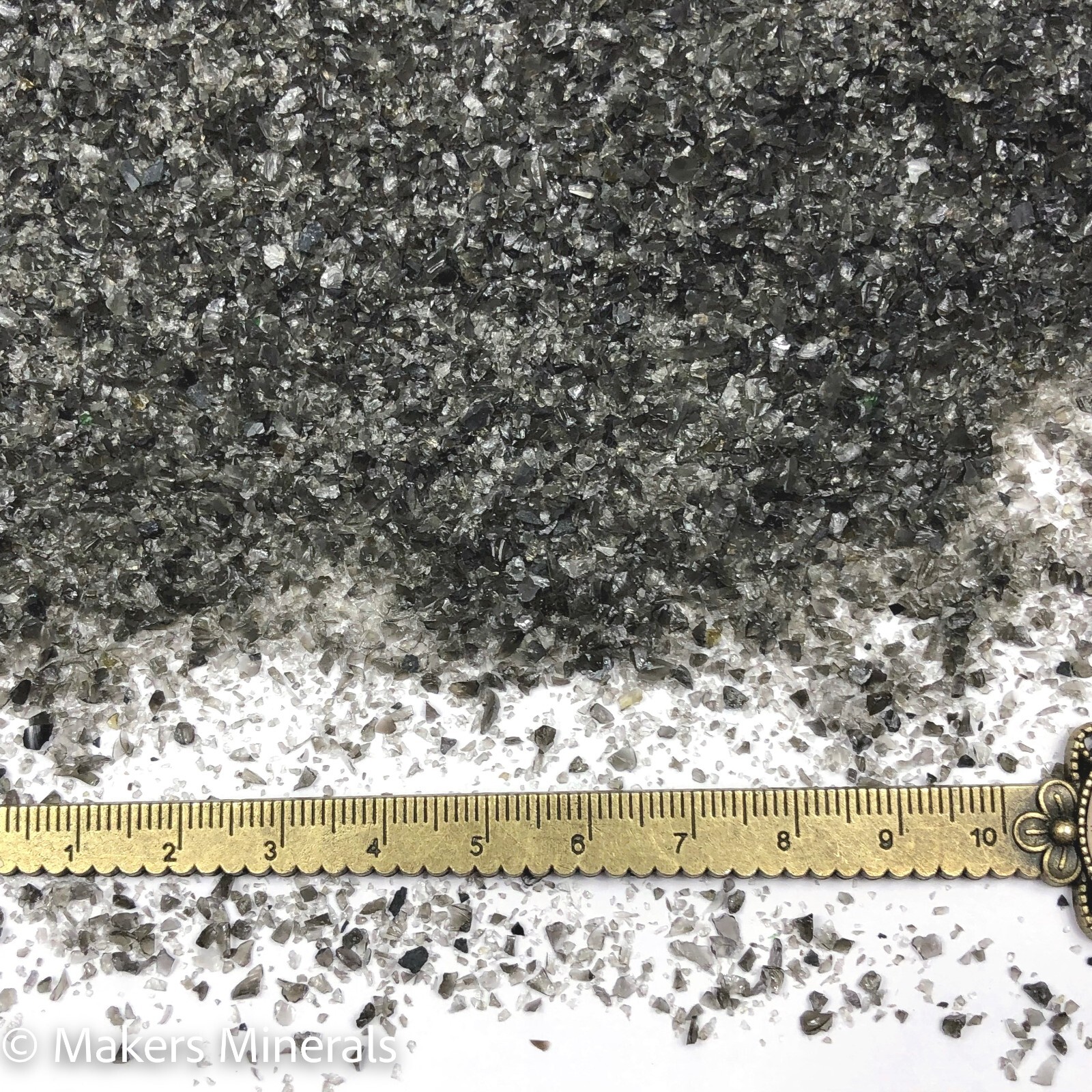 Crushed Black Obsidian Sand, 0.25mm-2mm, for Stone Inlay, Sand Jewelry, & Resin