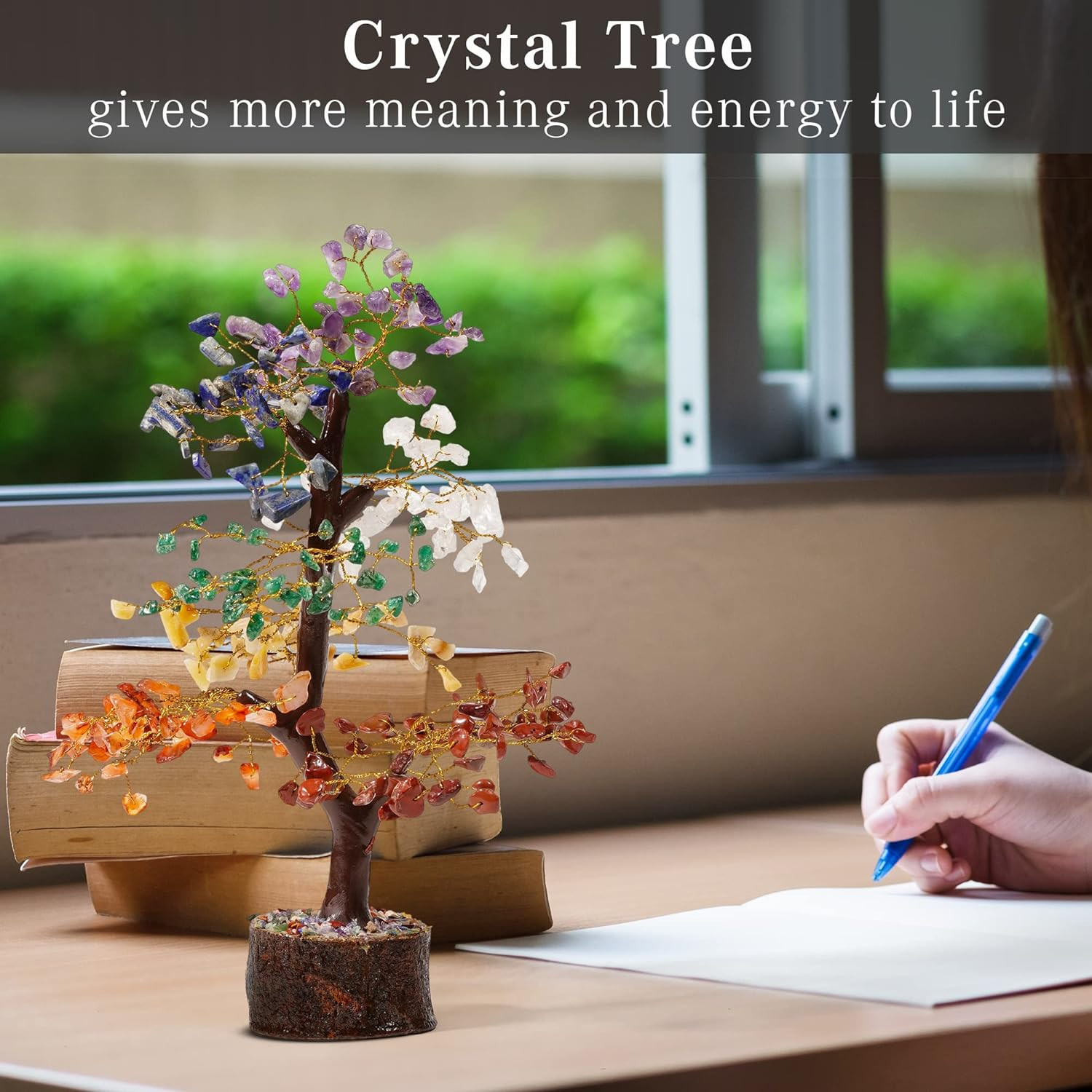 Crystal Tree of Life 7 Chakra Birthday Gifts for Women, Unique Gifts for Her, Ho