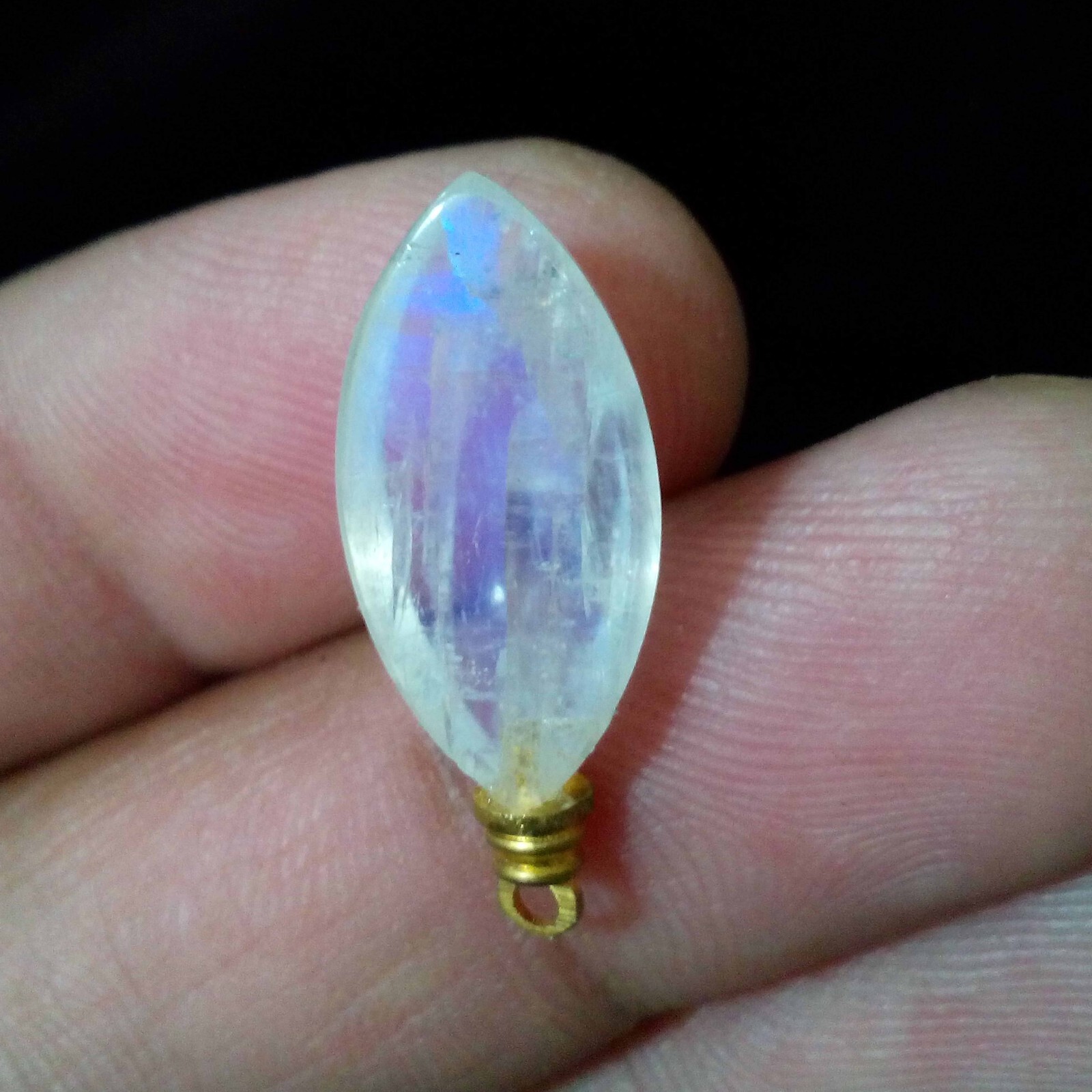 Attractive A+ Rainbow Moonstone Cabochon Drill Marquise 11.50 Crt Loose Gemstone