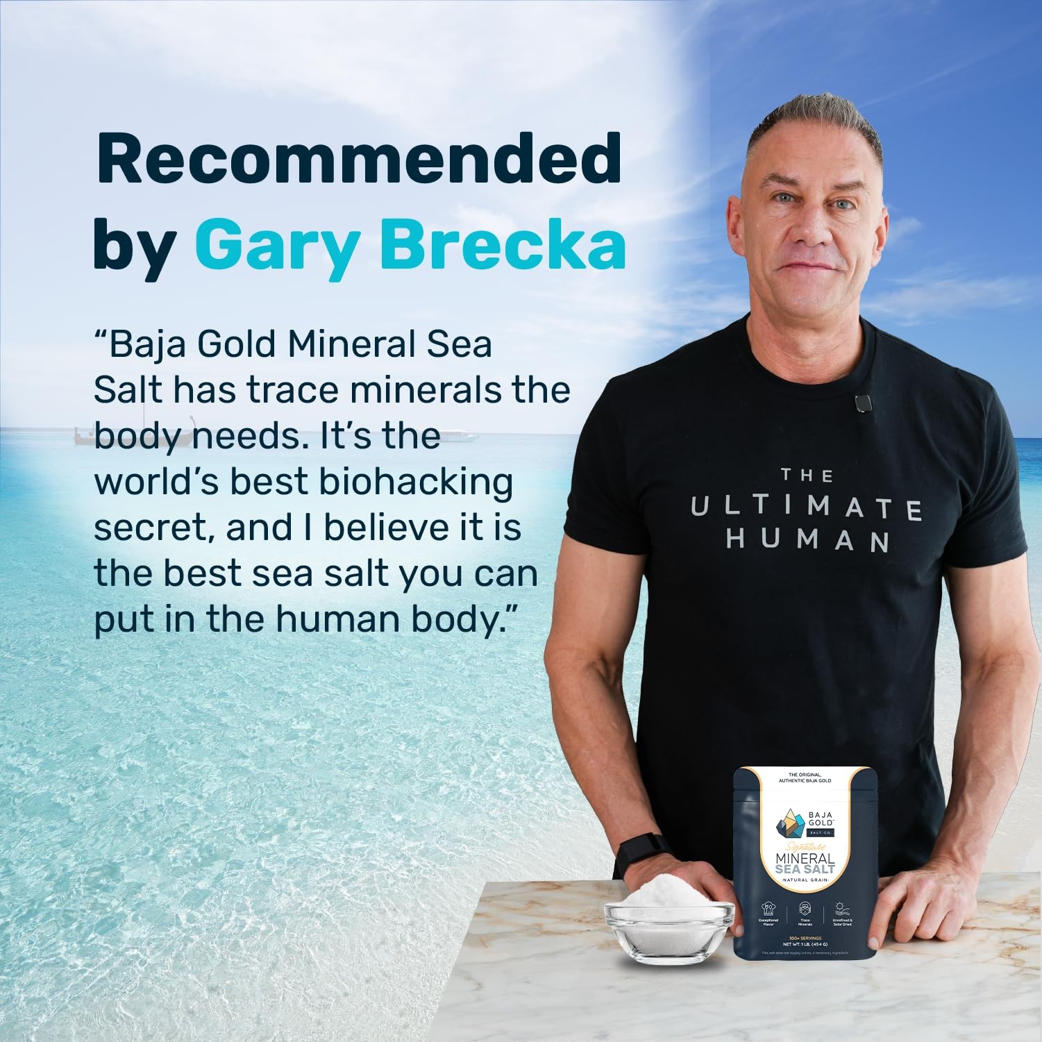 Baja Gold Mineral Sea Salt – Recommended by Gary Brecka 16 Ounce (Pack of 1)