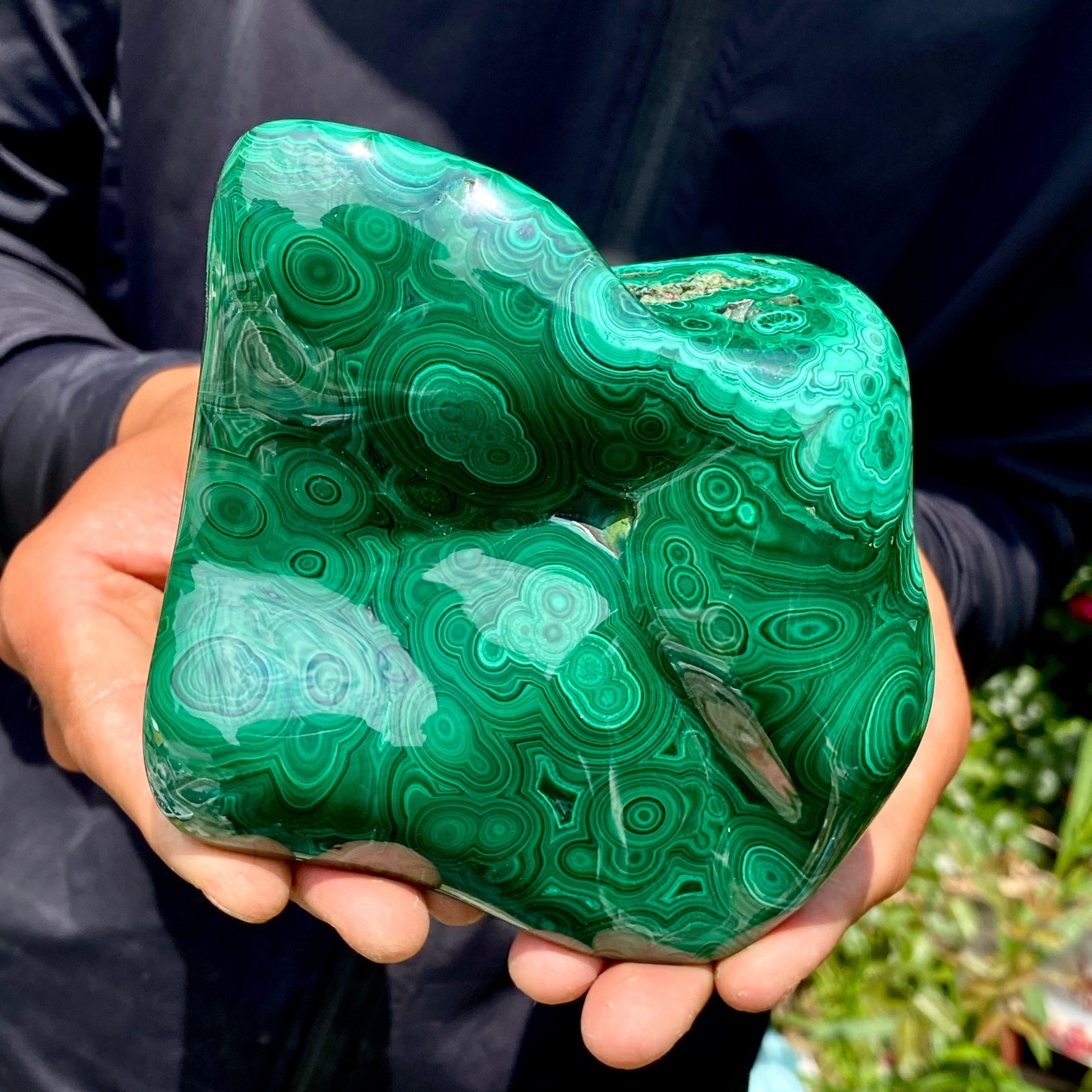 2.4LB Natural Polished Malachite Mineral freeform specimen Reiki Stone Healing