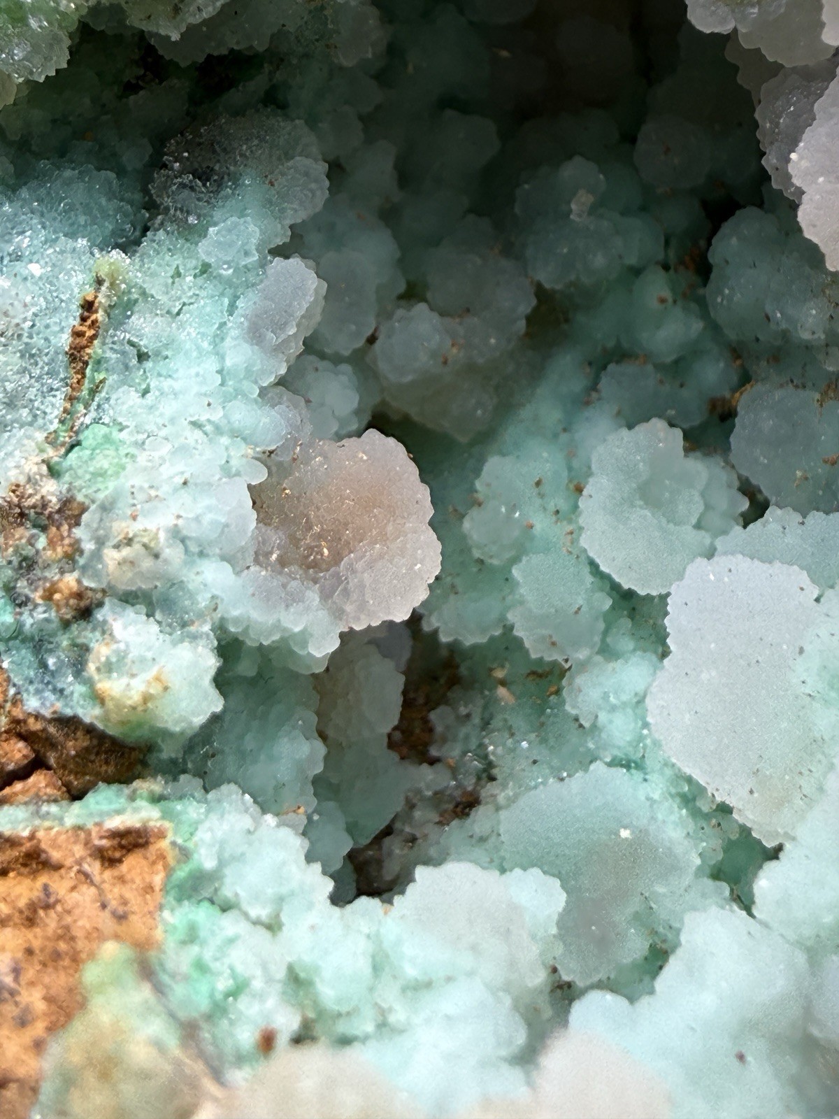 8” Druzy Mint Green Smithsonite Cluster — Indonesia