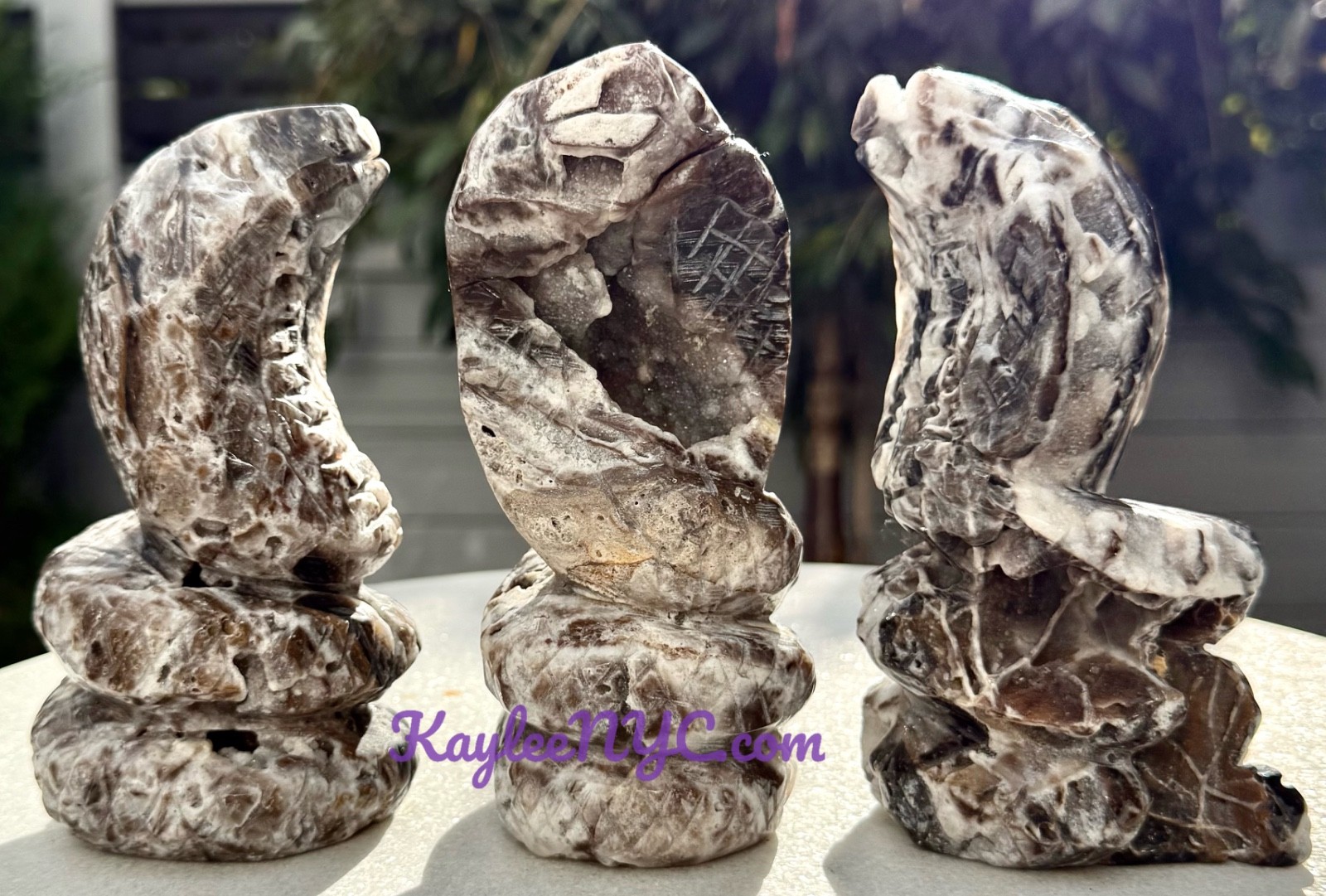 Wholesale Lot 3 Pcs Natural Sphalerite Cobra Snakes Crystal Healing Energy