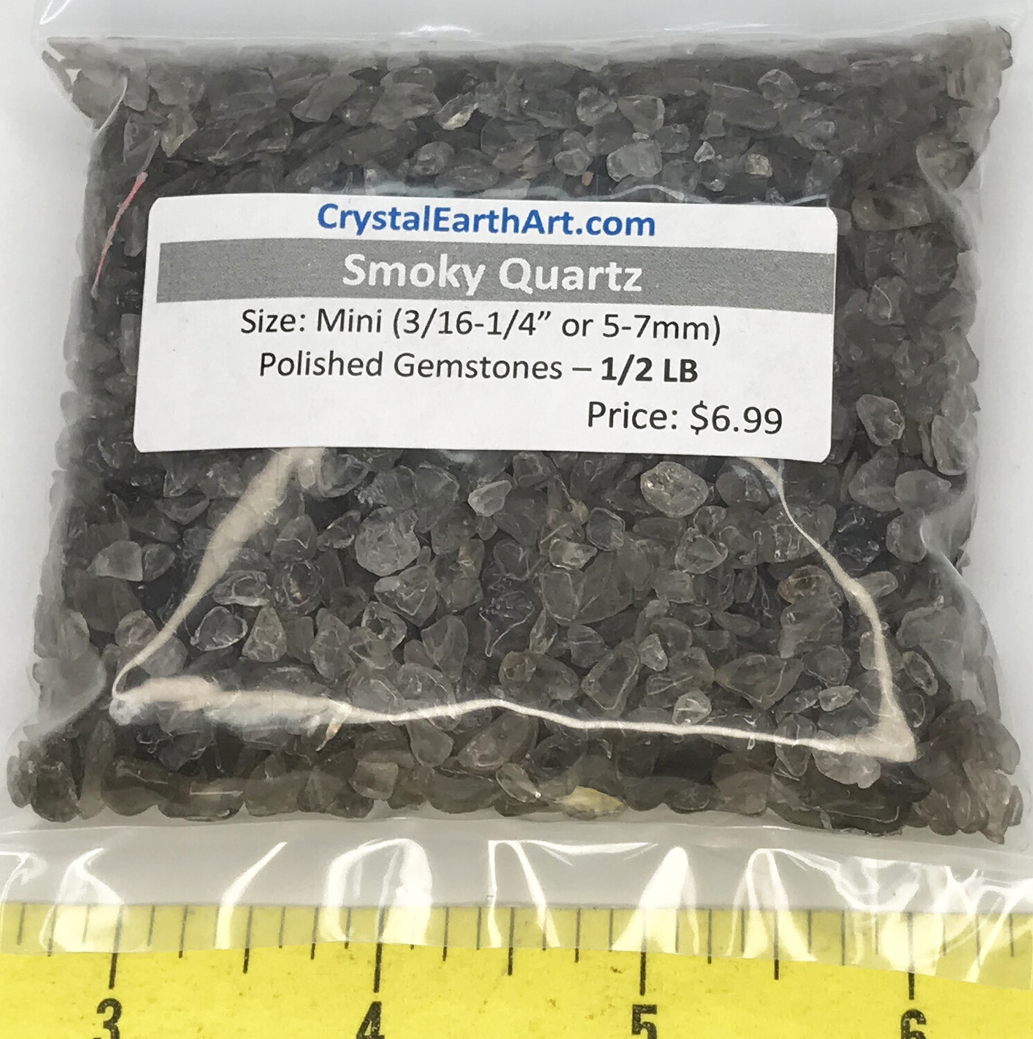 Quartz Smoky Mini ( size 1/8″ to 1/4″ or 5-7mm) 1/2 lb