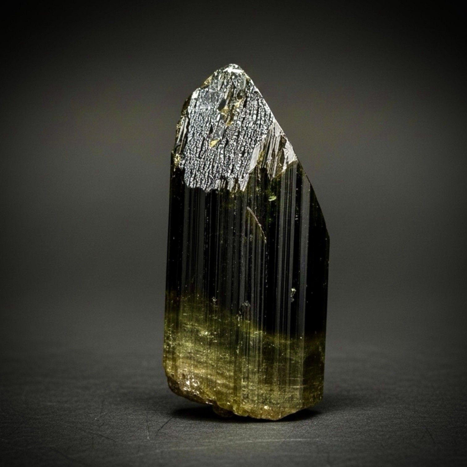 Naturally Faceted Green Tourmaline Gemstone Mineral Specimen | Pakistan