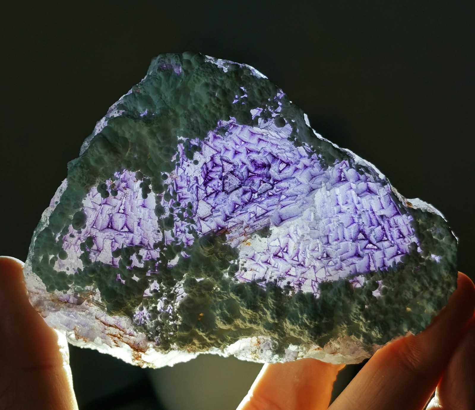 Rare Purple Fluorite Mineral Specimen China