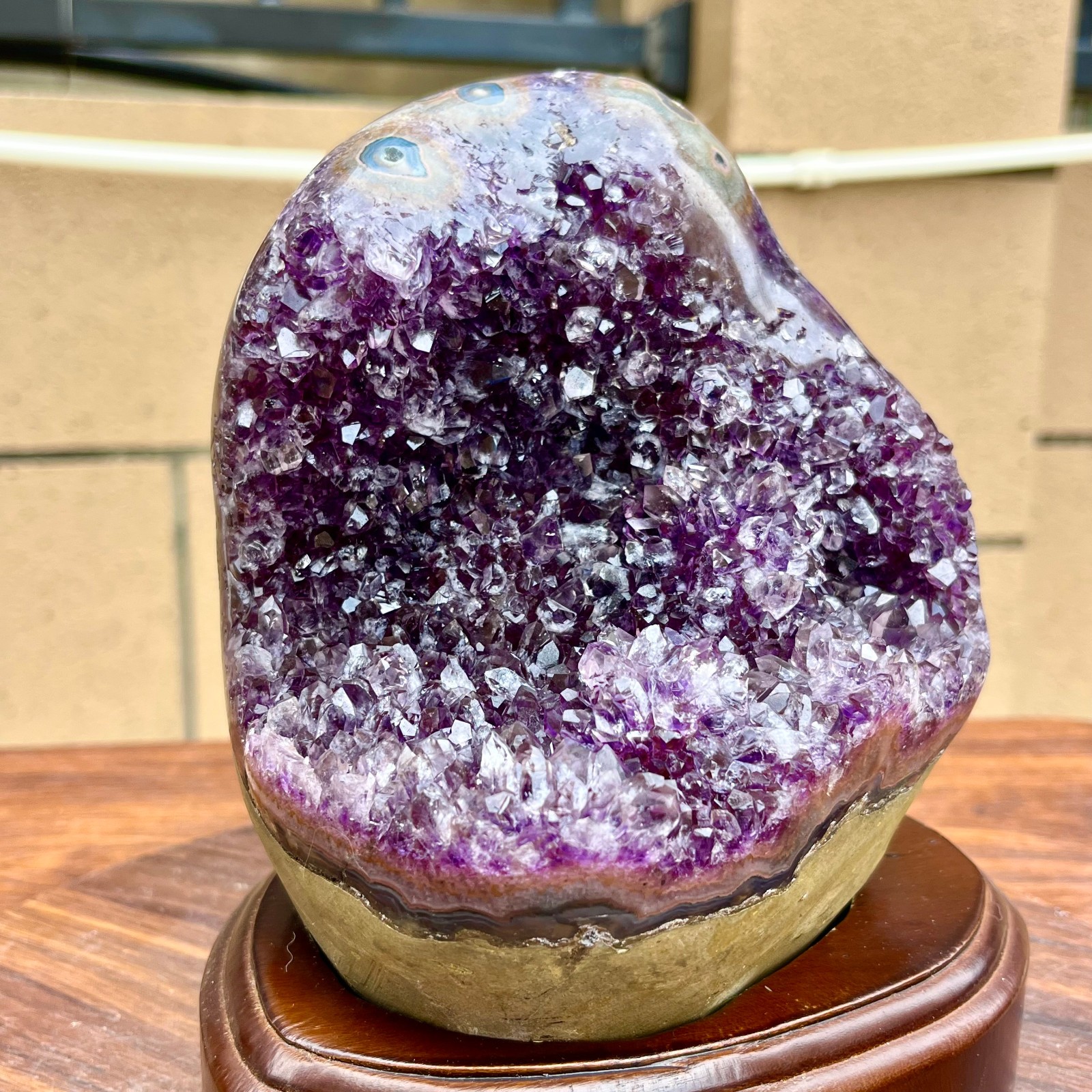 6.71LB Natural amethyst, quartz ore body Uruguayan amethyst crystal block