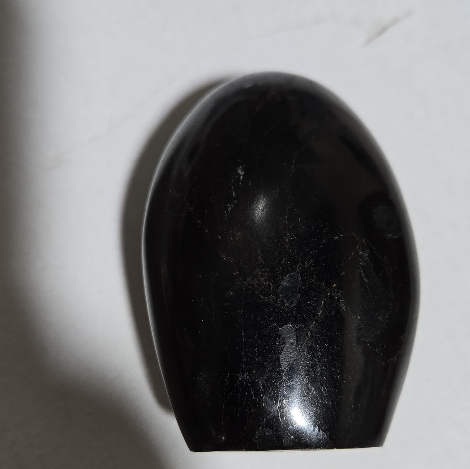 Black Polished Tourmaline Stone Freeform Specimen 2 1/2″ x 1 1/2″