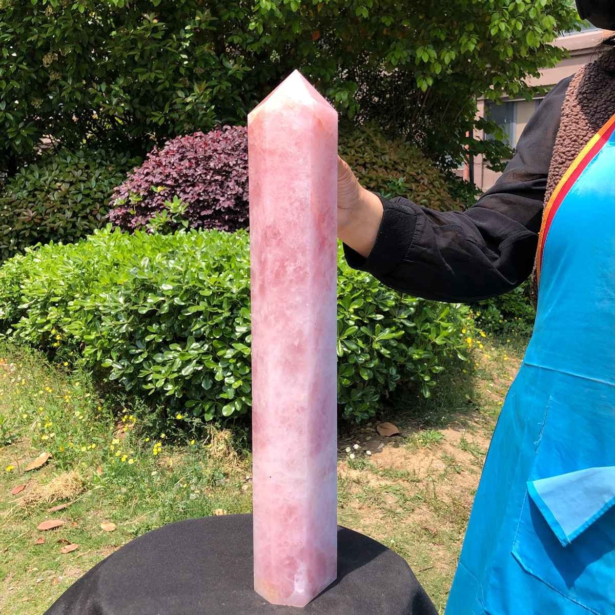 10.09LB Large Natural Powder Crystal Column Wand Obelisk Mineral Healing 5050