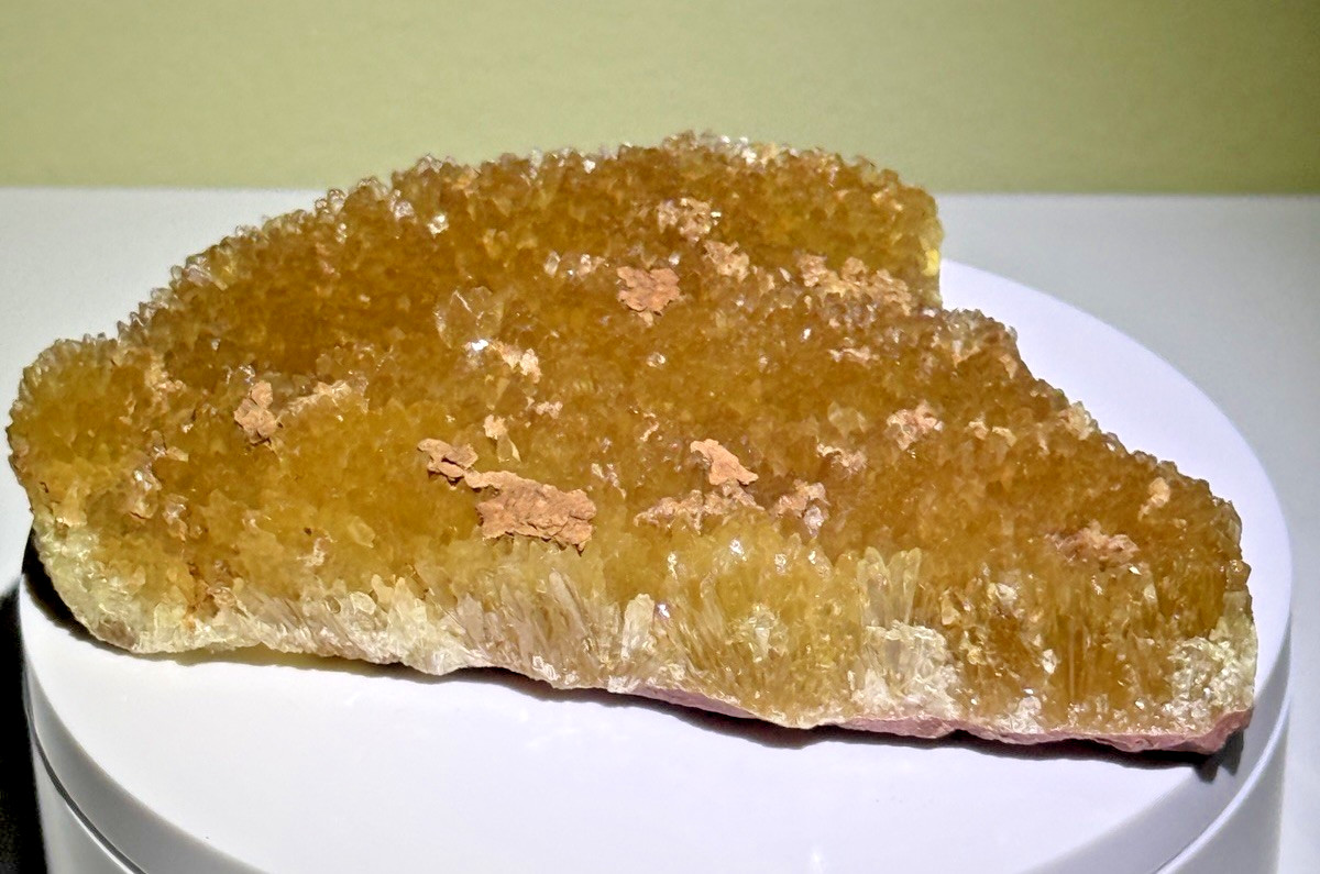 GOLDEN Fluorescent Orange Calcite Mineral Specimen – Morocco