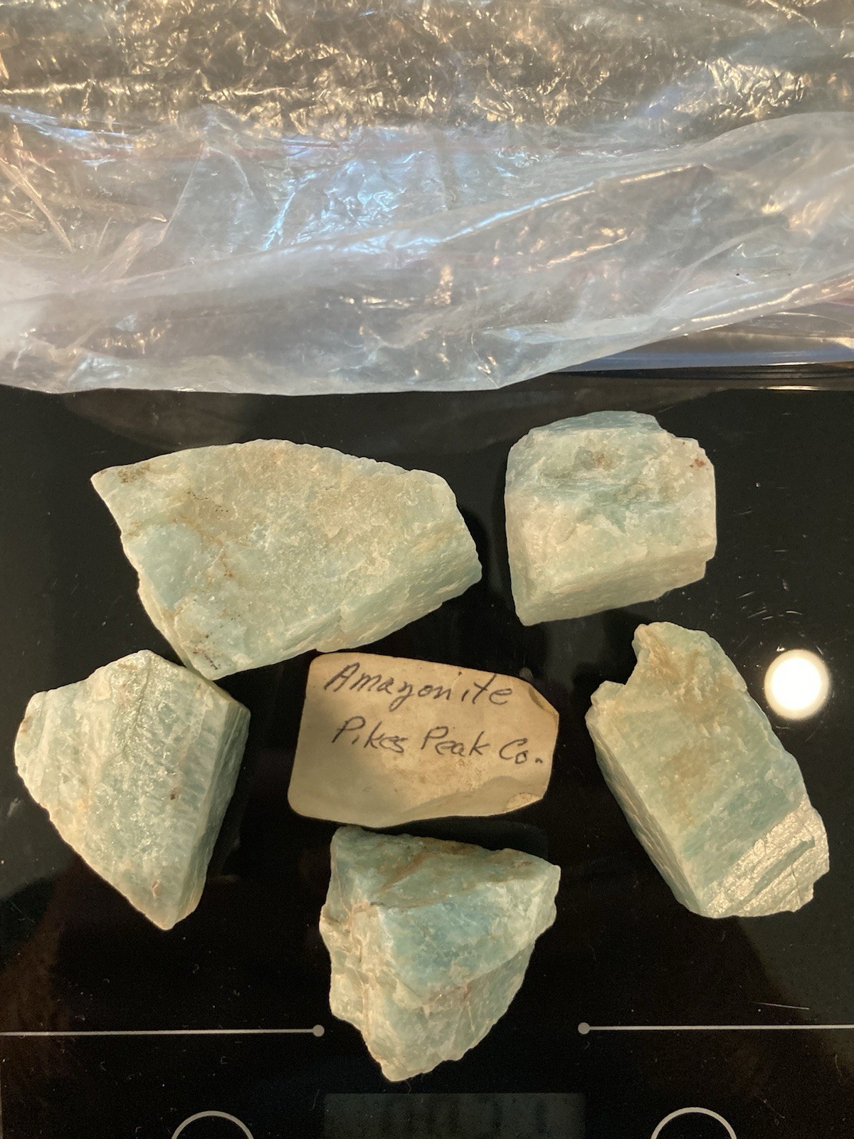 5 Pieces of Beautiful Amazonite 5.9oz – 167g PIKES PEAK Colorado