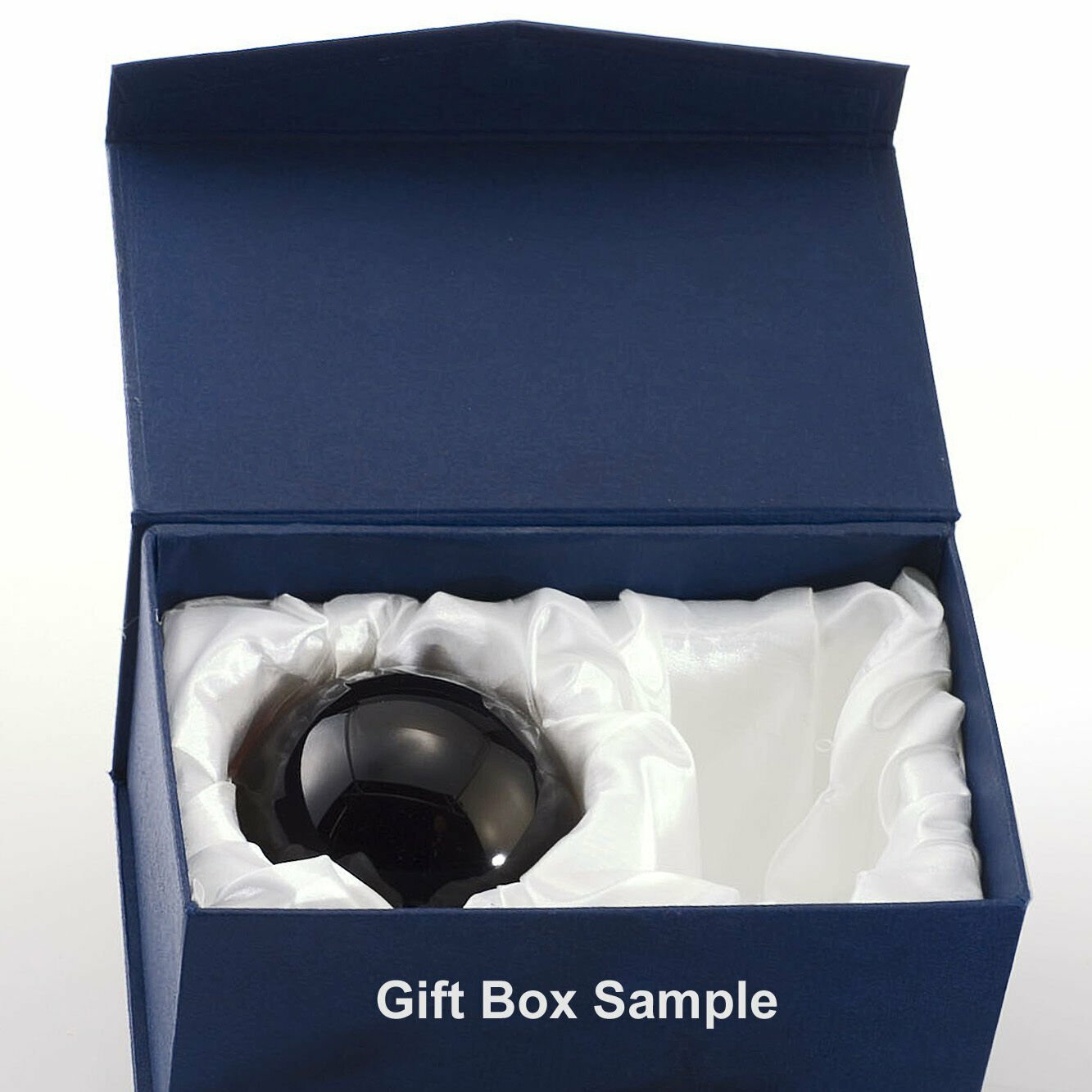 3 in” (80mm) Clear Crystal Ball With Wood Stand in Gift Box -TOP USA SELLER