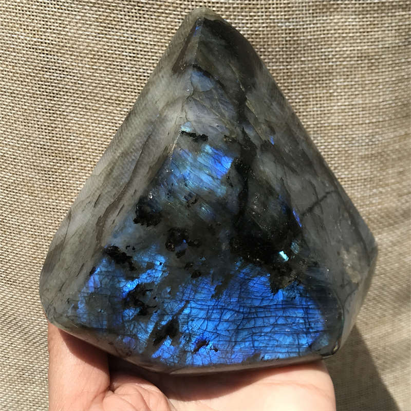 1.15kg Natural Labradorite Quartz Crystal Spectrolite Mineral Reiki healing