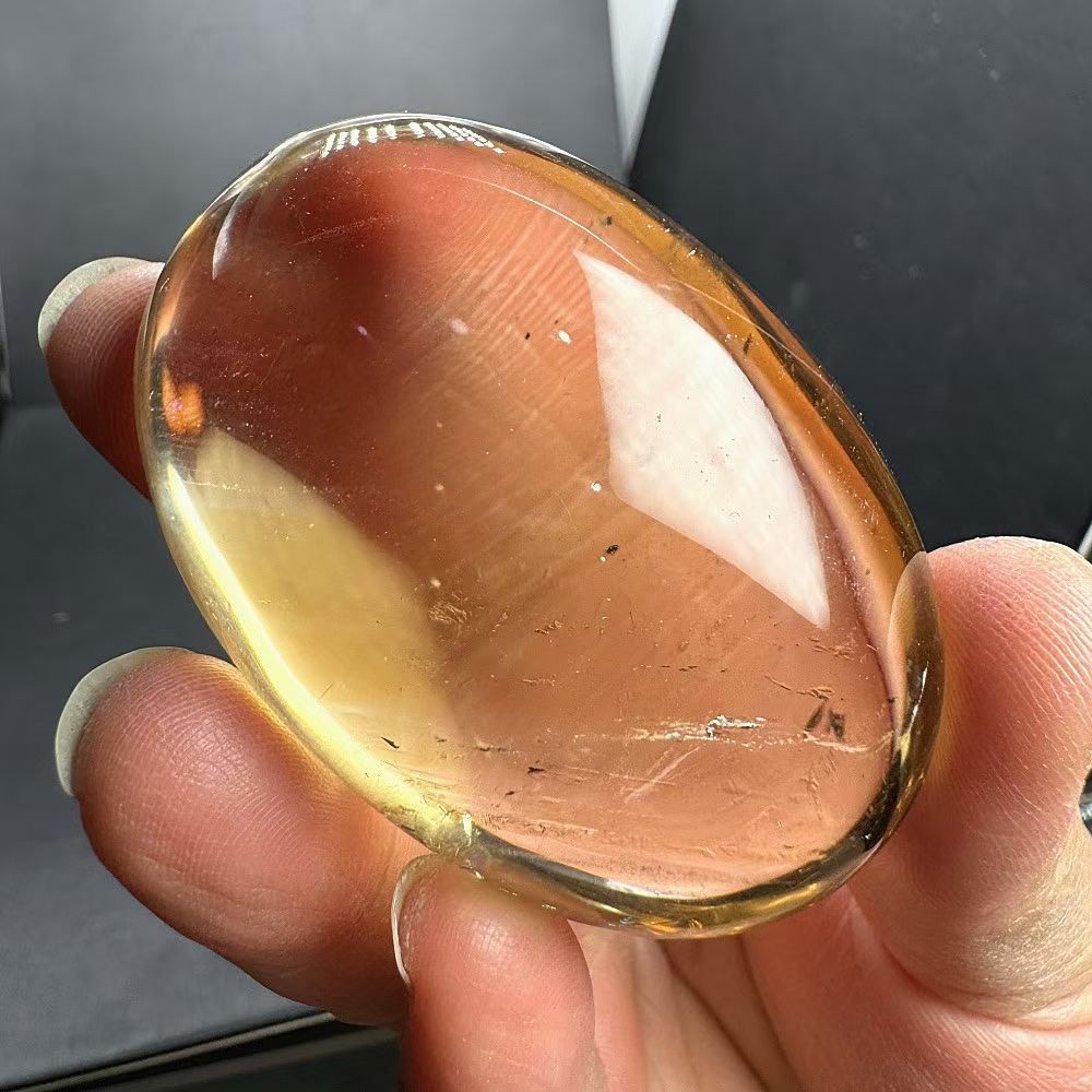124g Natural Rainbow Smoky Quartz Sphere Crystal ball Energy Reiki healing Gem
