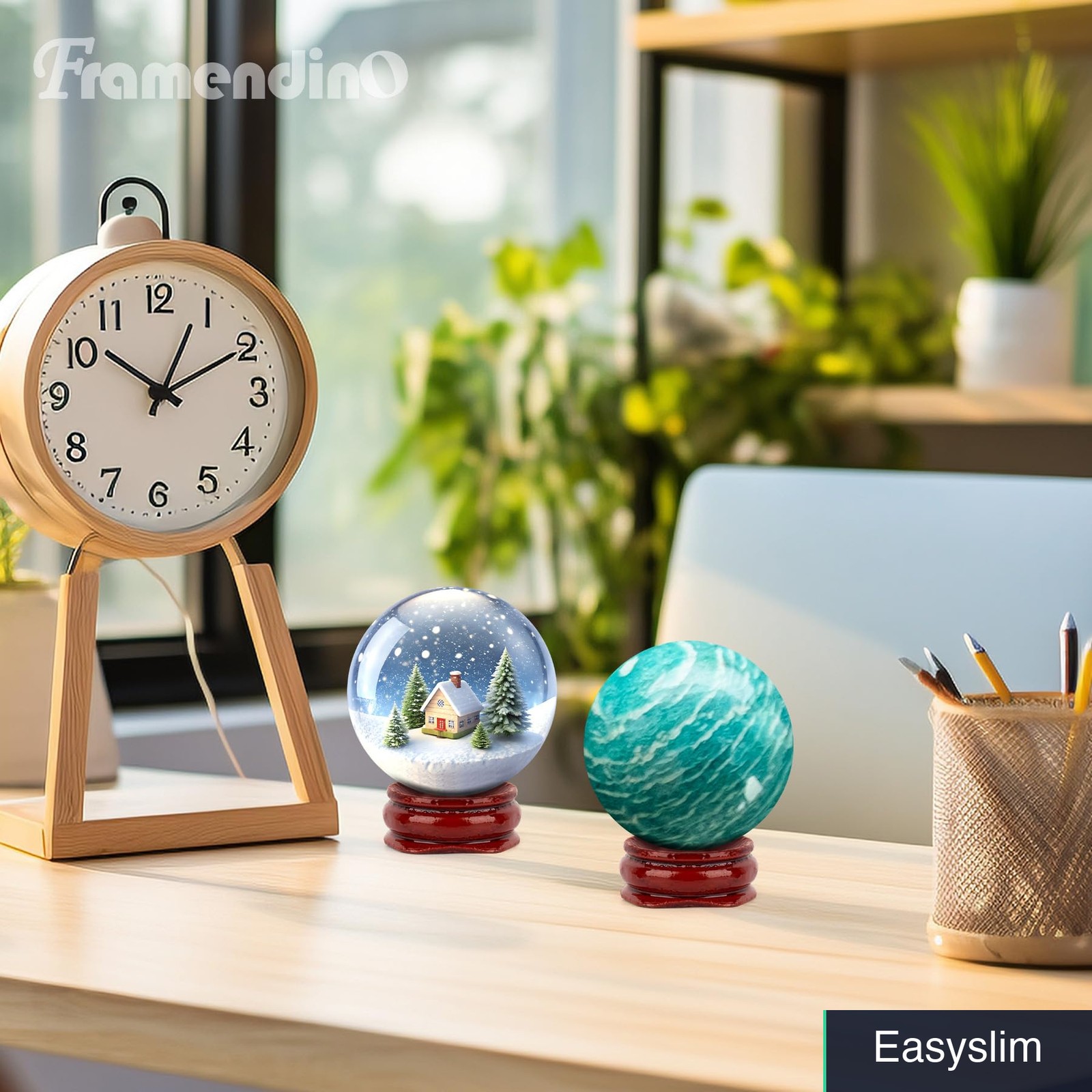 Wooden Egg Stand Display Base, Crystal Ball Holder, Set of 5, Natural