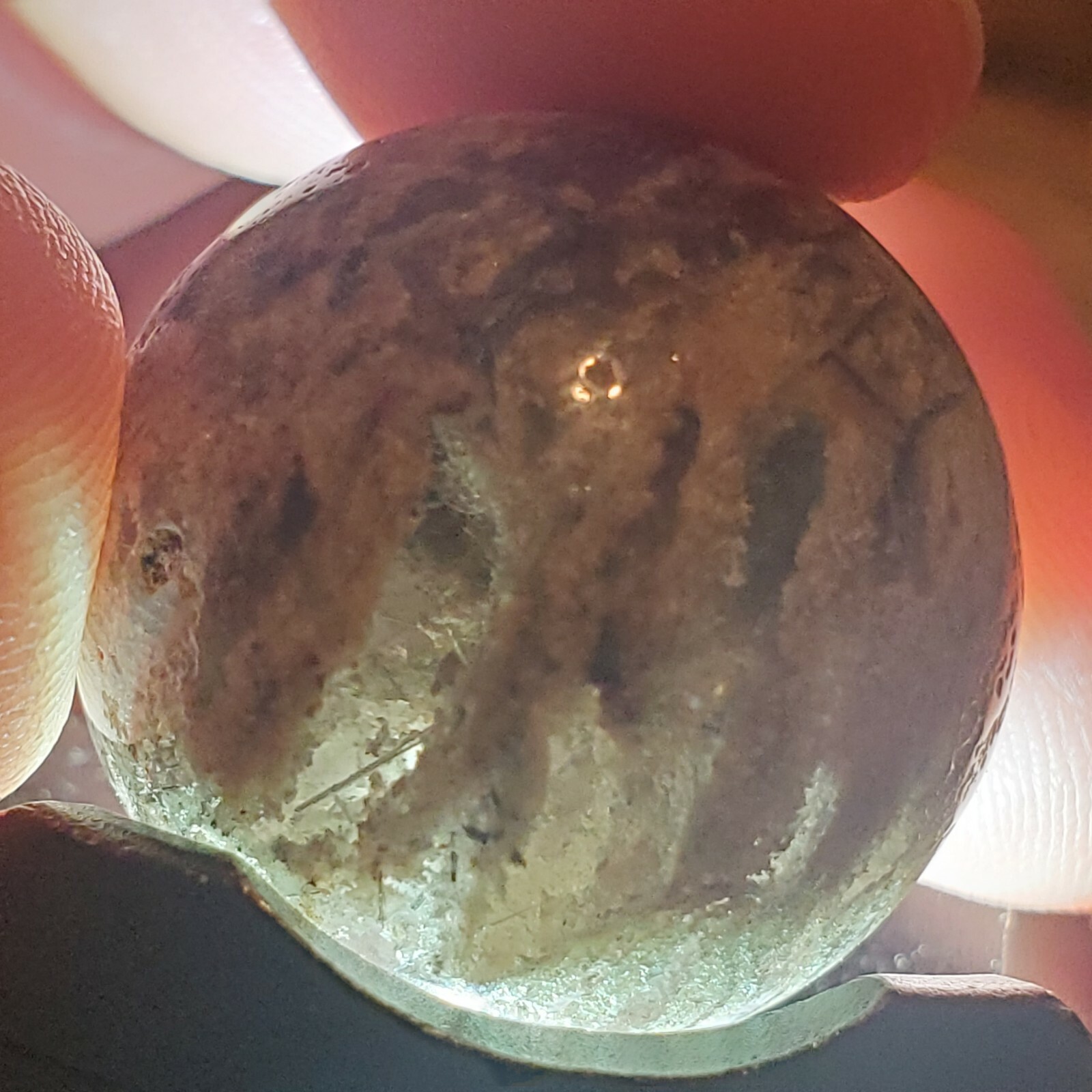 Amphibole Scenic Thousand Multi Layer Quartz Sphere Ball Orb Marble 22.3mm, 18g