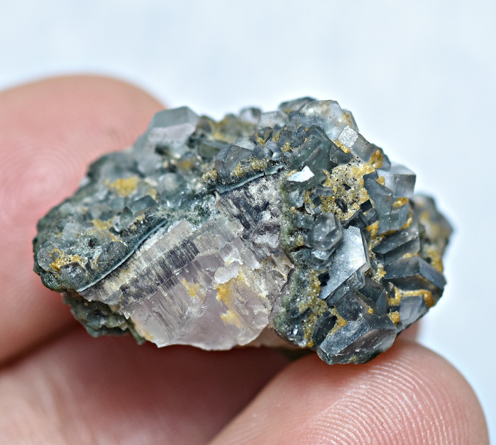 43 CT Rare Vorobyevite Beryle Crystals W/ Pink Kunzite and Tourmaline On Matrix