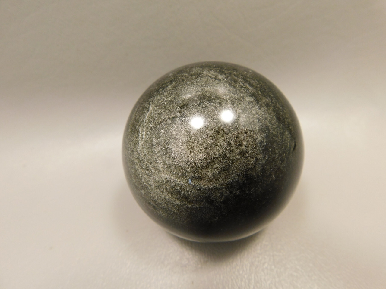 Silver Sheen Sphere 2.25 inch Gemstone Chatoyant Stone 57 mm Ball #Os6