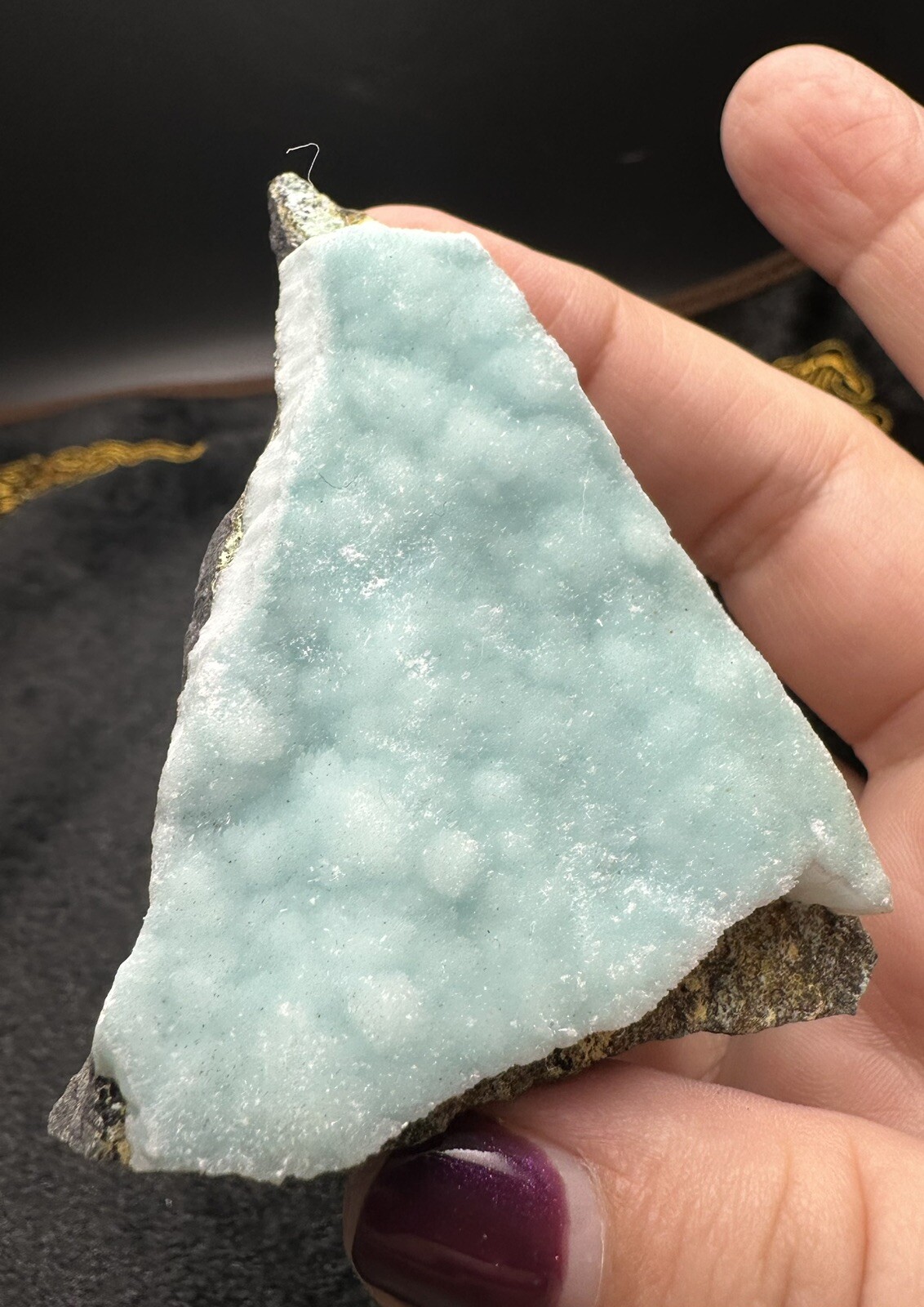 Blue Hemimorphite Natural Crystal Specimen Free Shipping