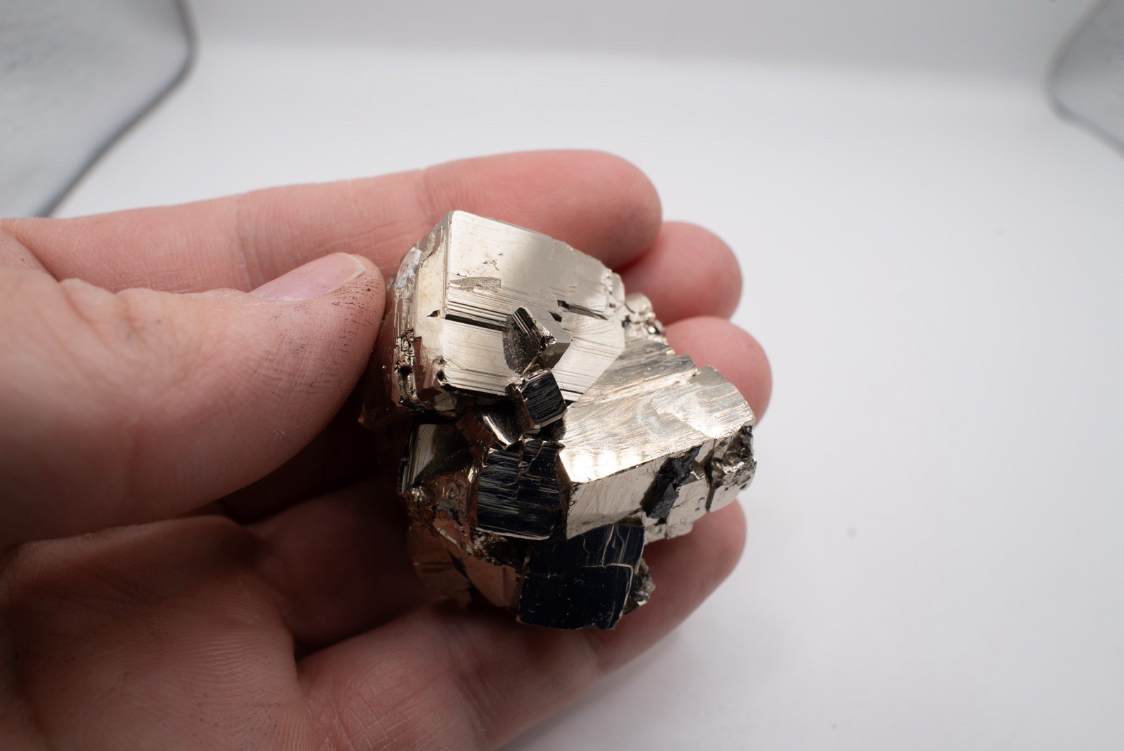 Peruvian Pyrite Cube Cluster – Sharp Cubic Crystals – Display Specimen