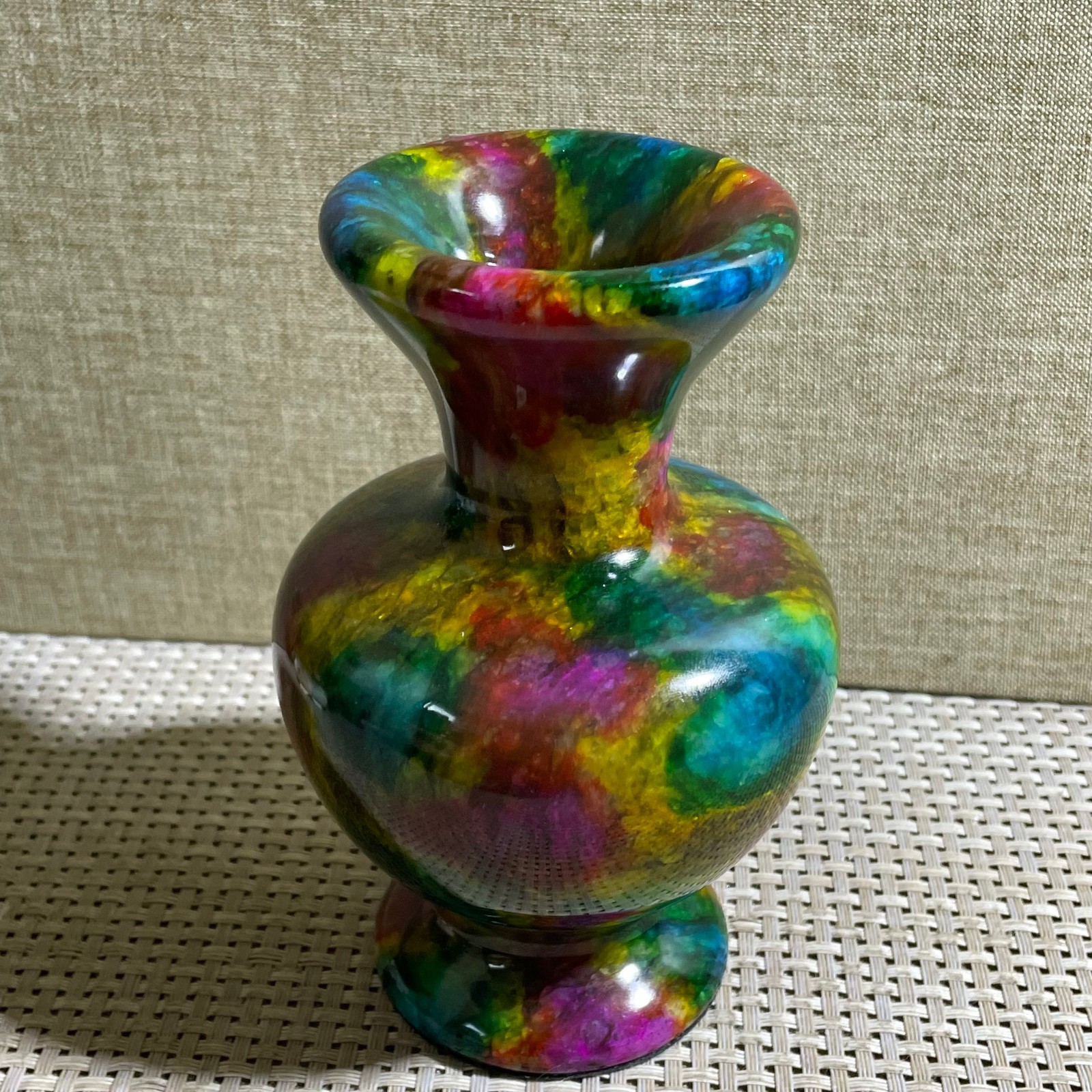 867g Seven Colors Jade vase specimen Decorative -Taiwan China