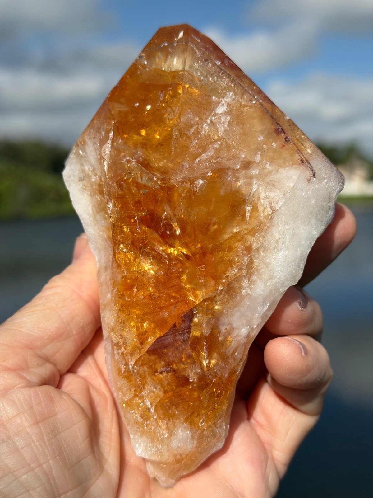 XL Citrine Point – Healing Crystal 5″x 4.5″ for Energy & Wellness 5″