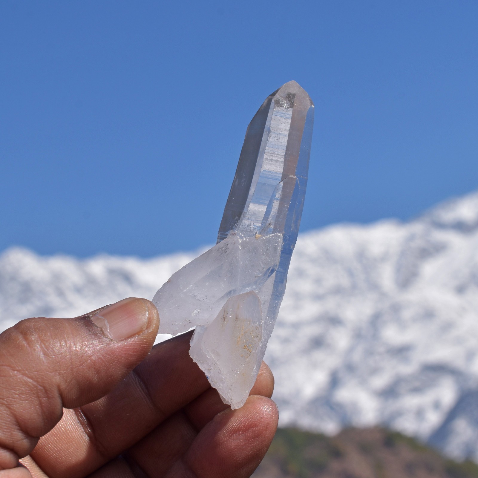 HIMALAYAN GLACIER TEMPLE DOW MANIFESTATION QUARTZ LEMURIAN SEED CLEAR CRYSTAL.