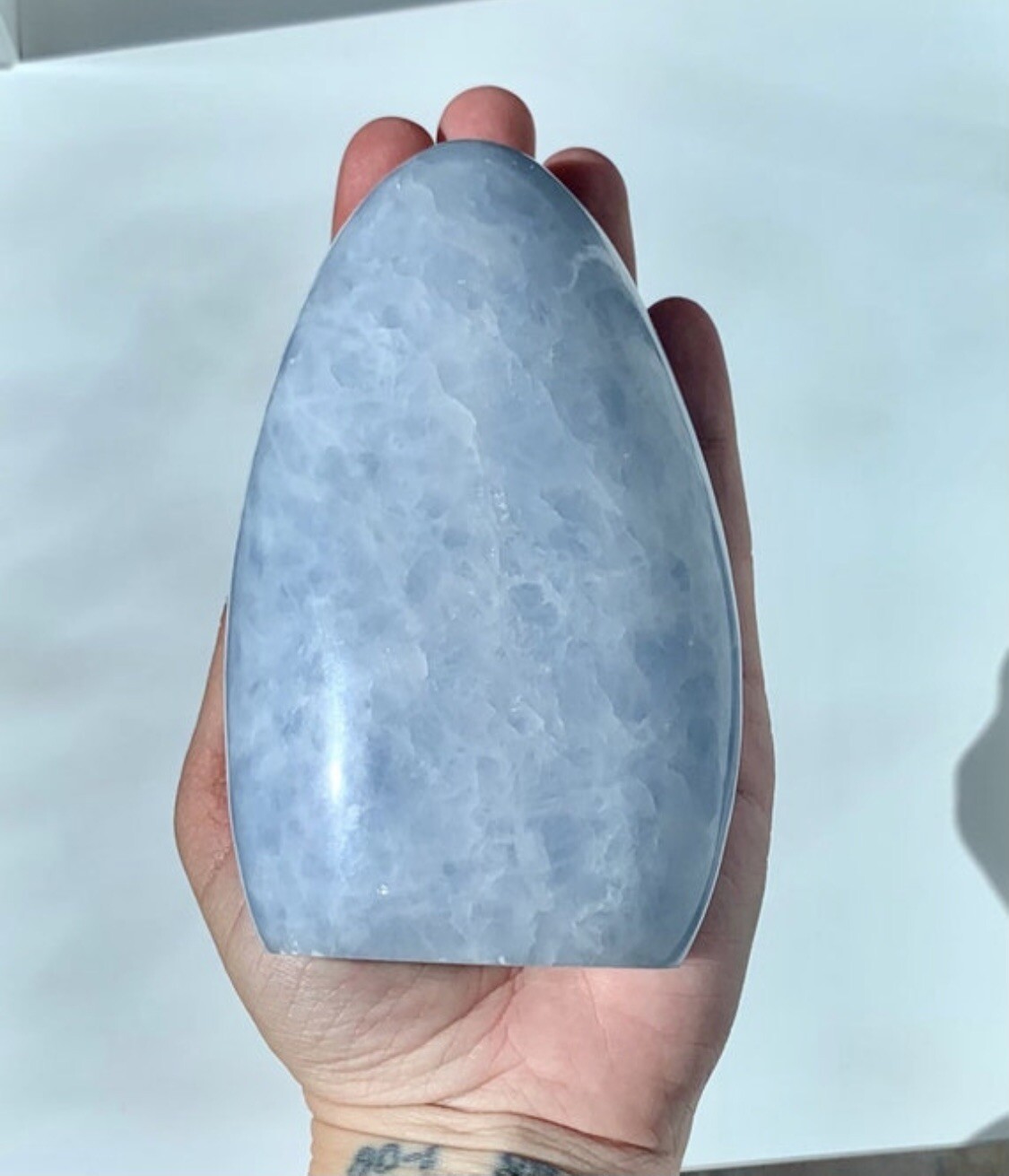 Blue Calcite Freeform 1.8 Pounds Crystal Freeform 4.8 Inches